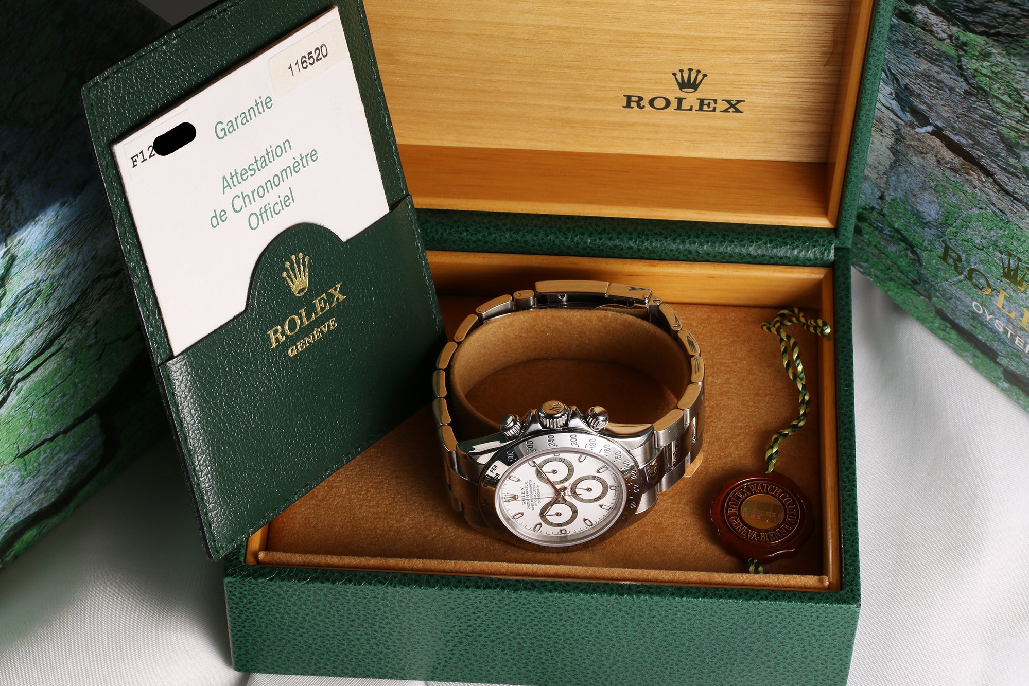 Rolex Daytona 116520 White Dial Stainless Steel Second Hand Watch Collectors 11