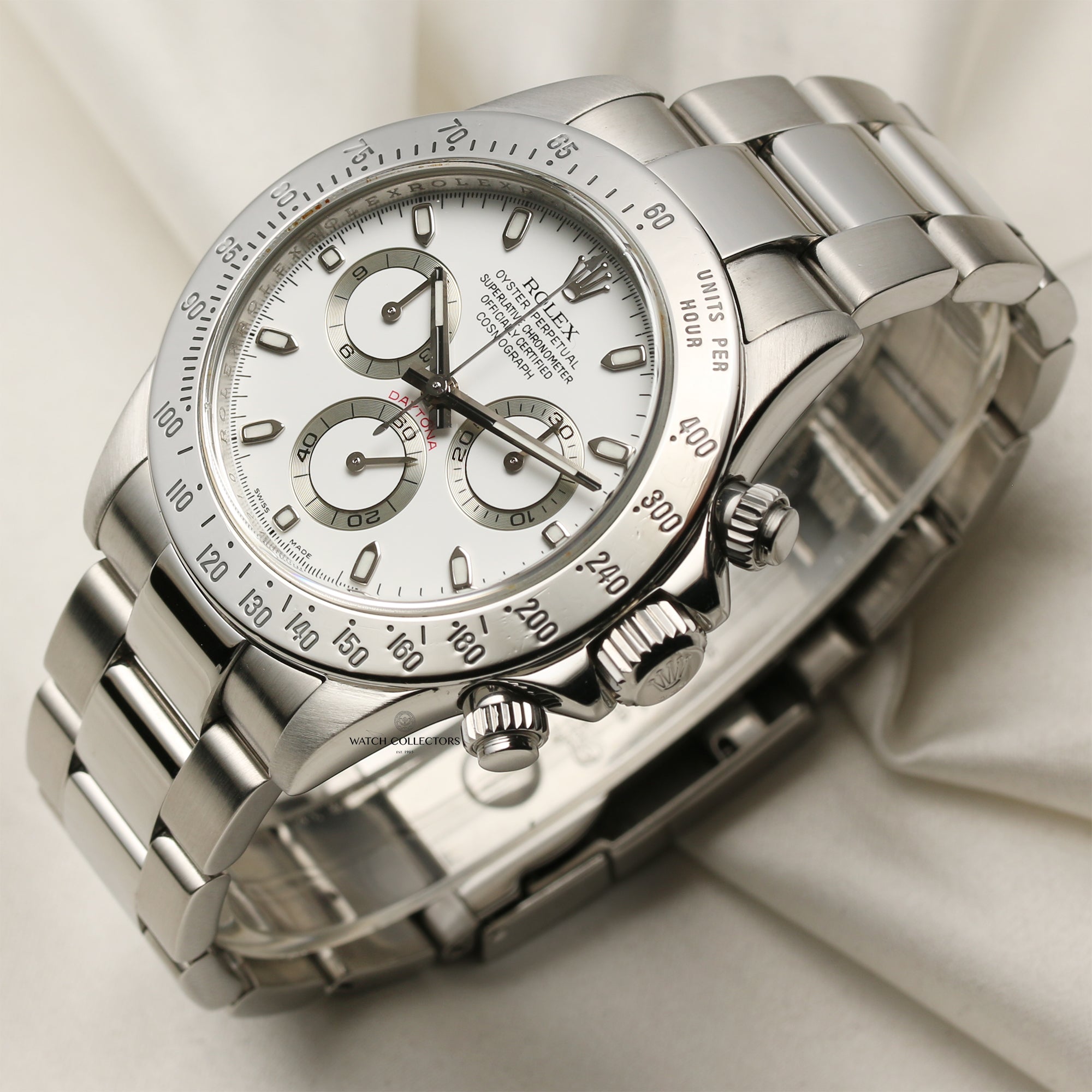 Rolex Daytona 116520 White Dial Stainless Steel Second Hand Watch Collectors 3