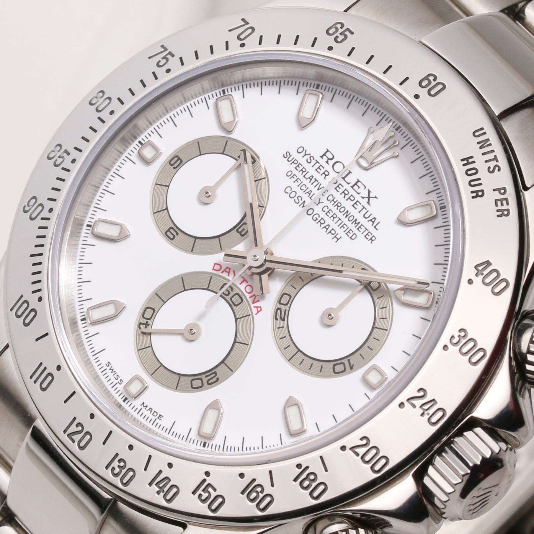Rolex Daytona 116520 White Dial Stainless Steel Second Hand Watch Collectors 4
