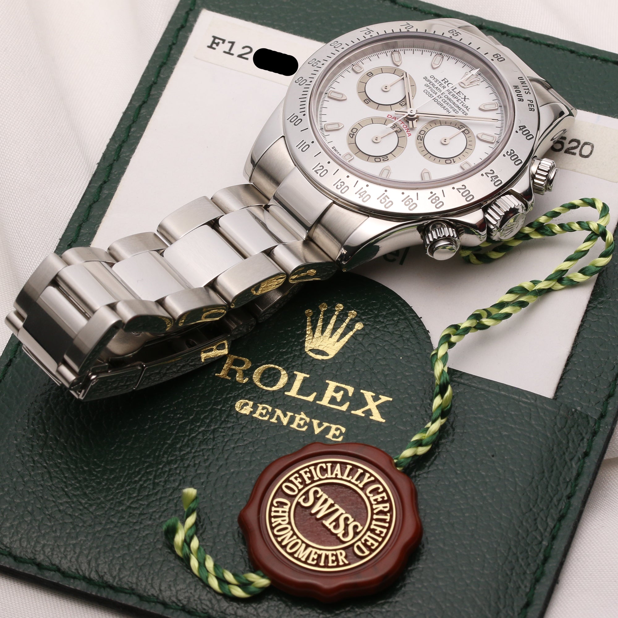 Rolex Daytona 116520 White Dial Stainless Steel Second Hand Watch Collectors 9