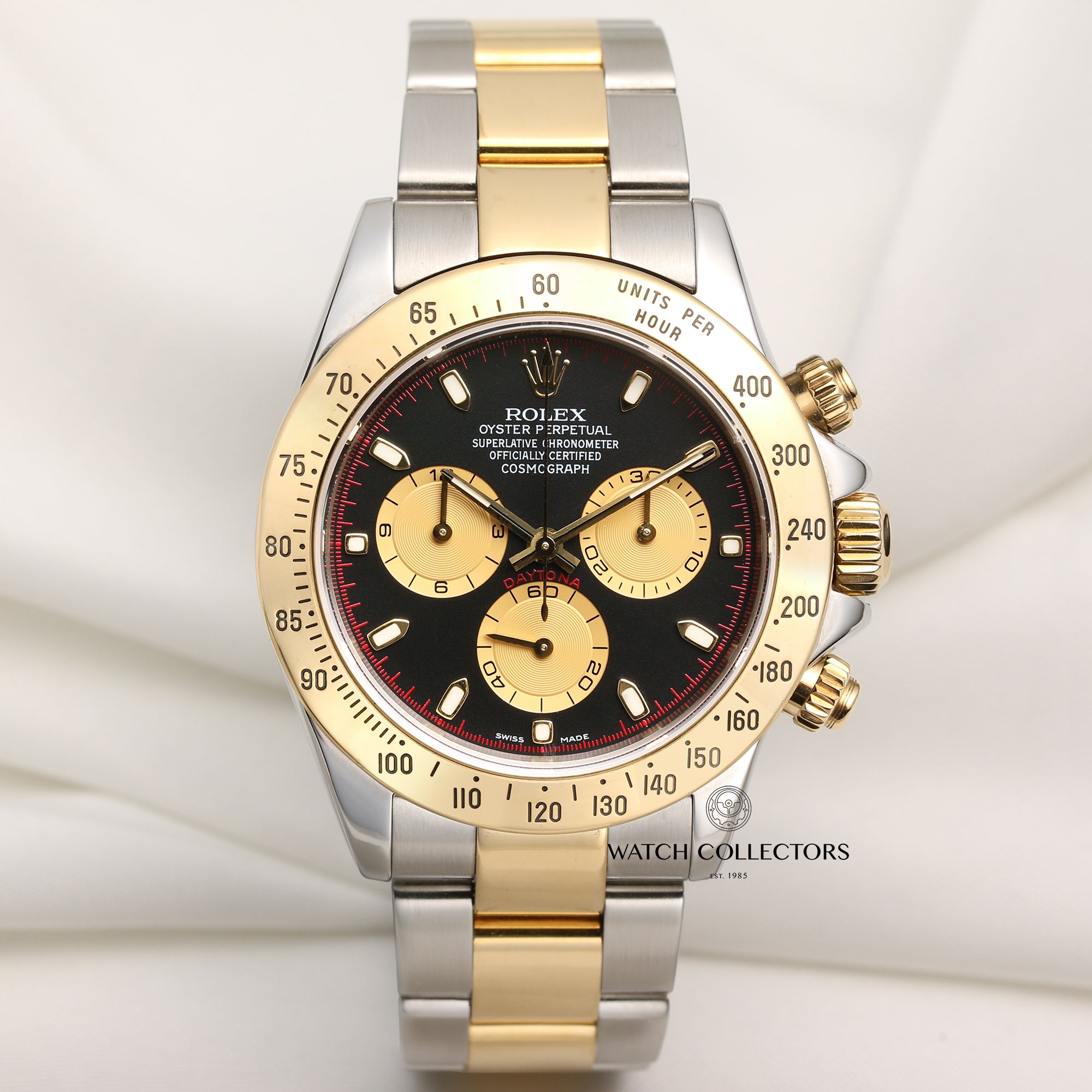 Rolex Daytona 116523 Steel & Gold Black Dial Second Hand Watch Collectors 1