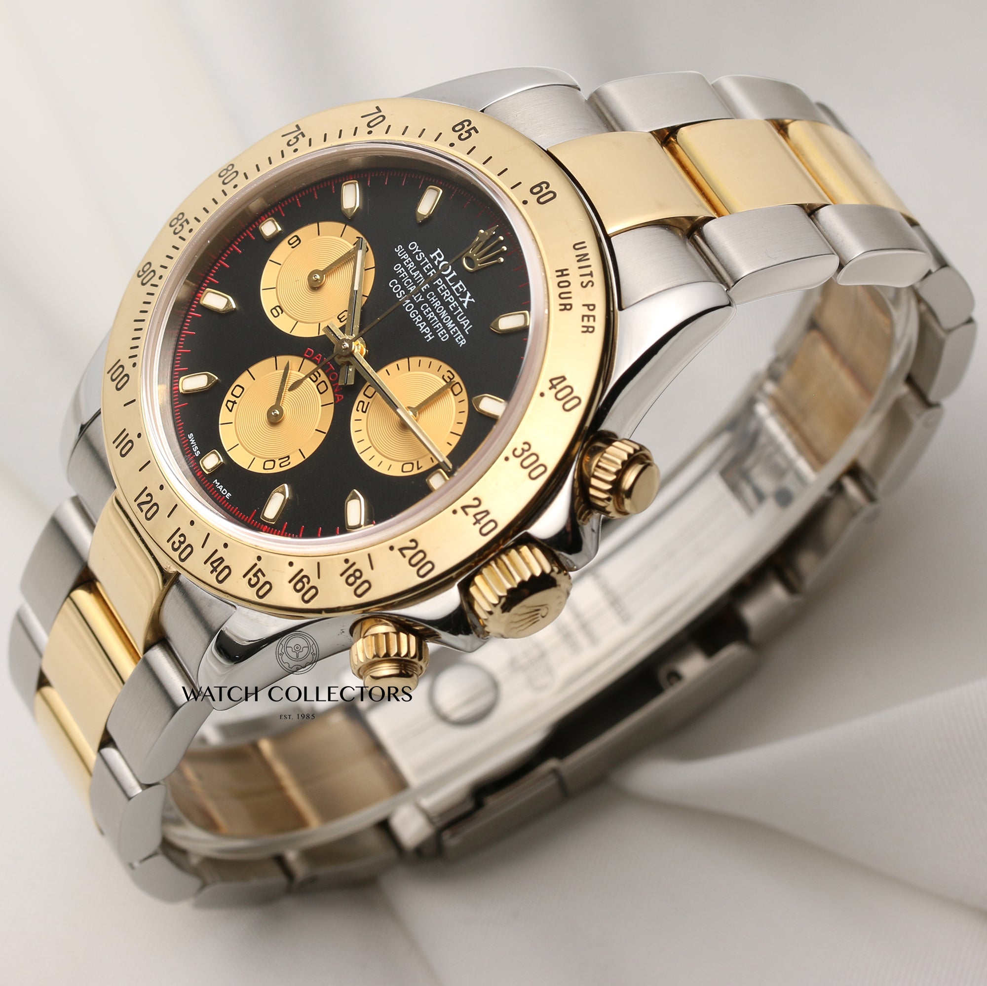 Rolex Daytona 116523 Steel & Gold Black Dial Second Hand Watch Collectors 3