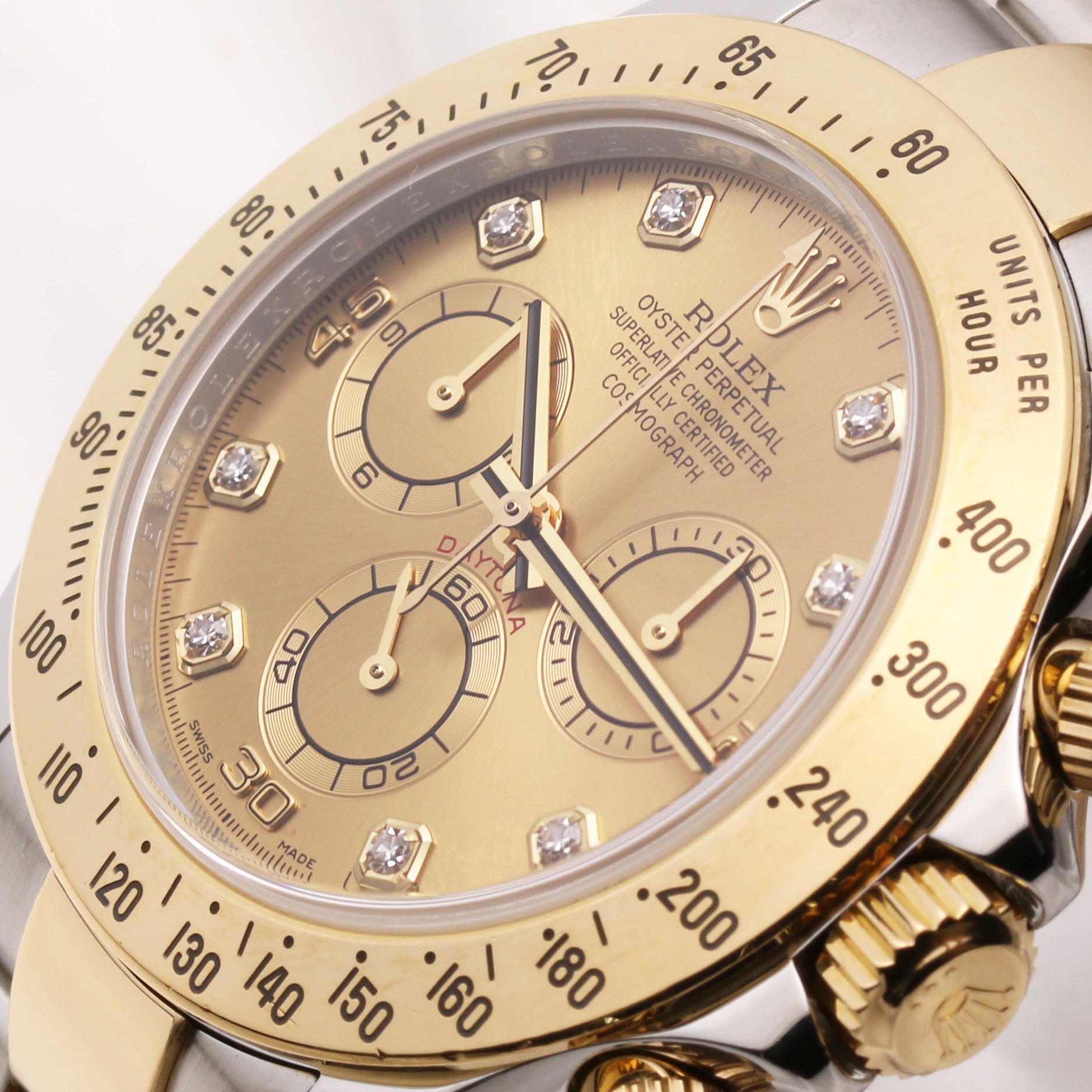 Rolex Daytona 116523 Steel & Gold Diamond Second Hand Watch Collectors 4