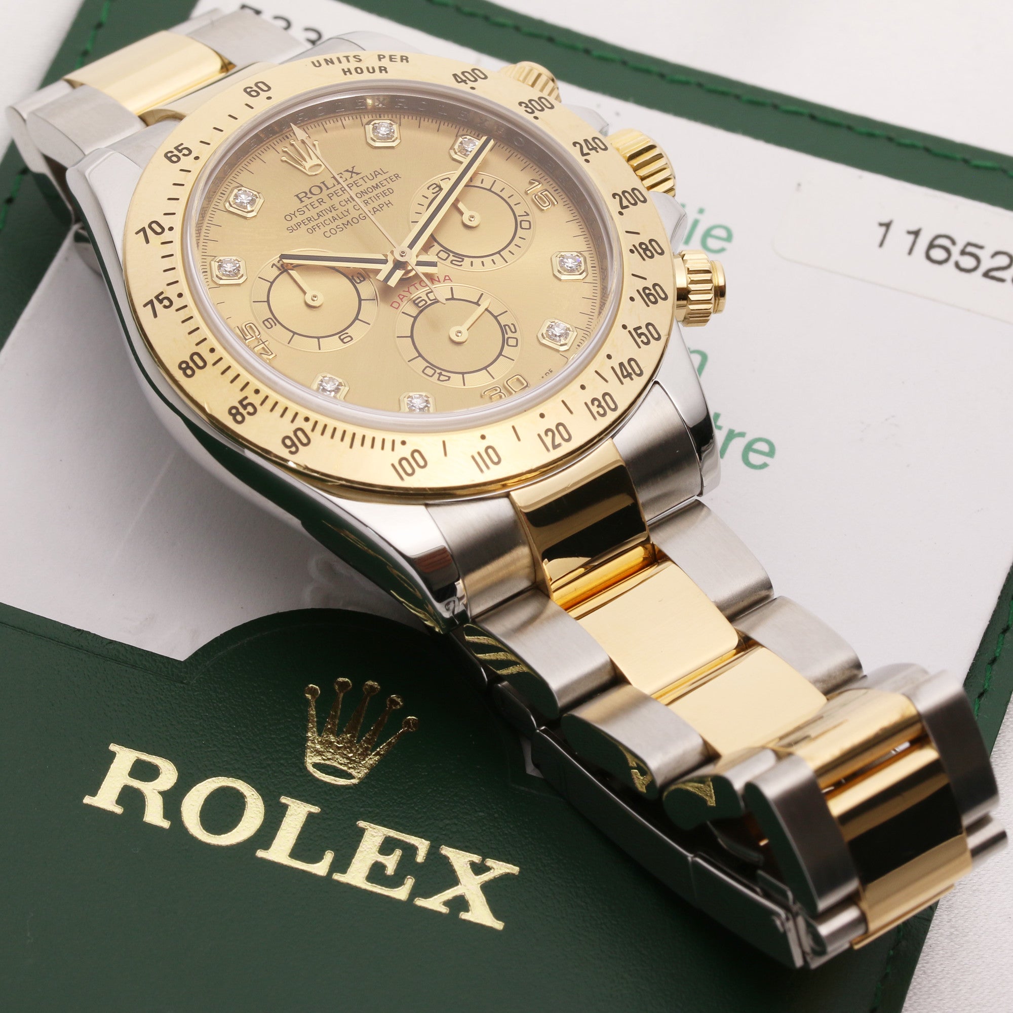 Rolex Daytona 116523 Steel & Gold Diamond Second Hand Watch Collectors 8