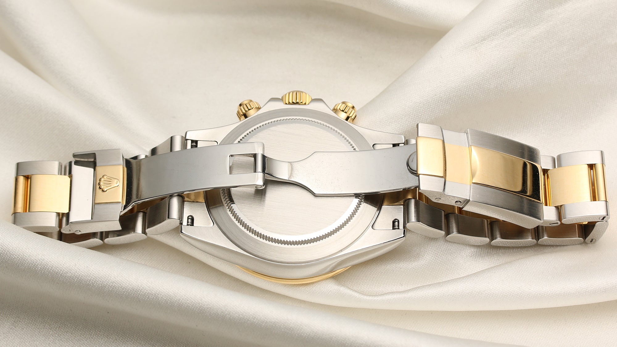 Rolex Daytona 116523 Steel & Gold Mop Diamond Dial Second Hand Watch Collectors 7