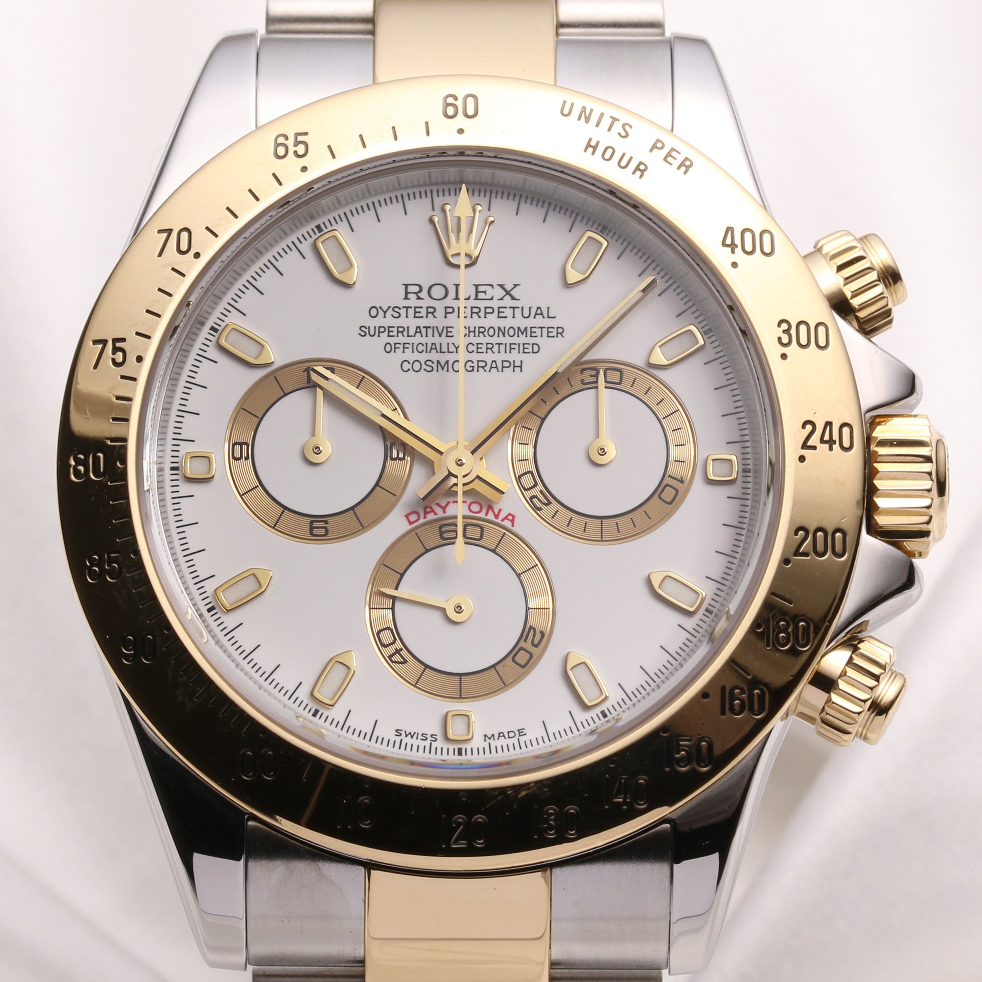 Rolex Daytona 116523 Steel & Gold White Dial 2 Second Hand Watch Collectors 2