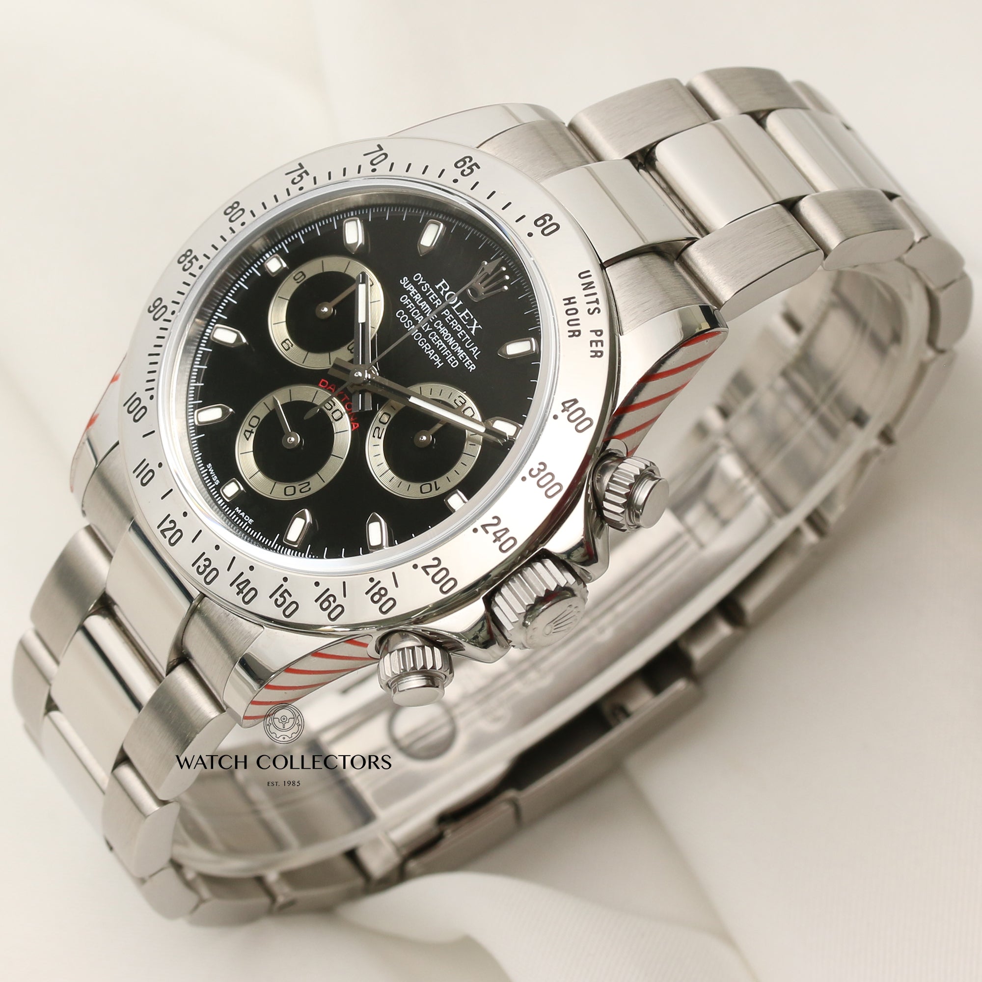 Rolex Daytona 16520 Stainless Steel Black Dial Second Hand Watch Collectors 3