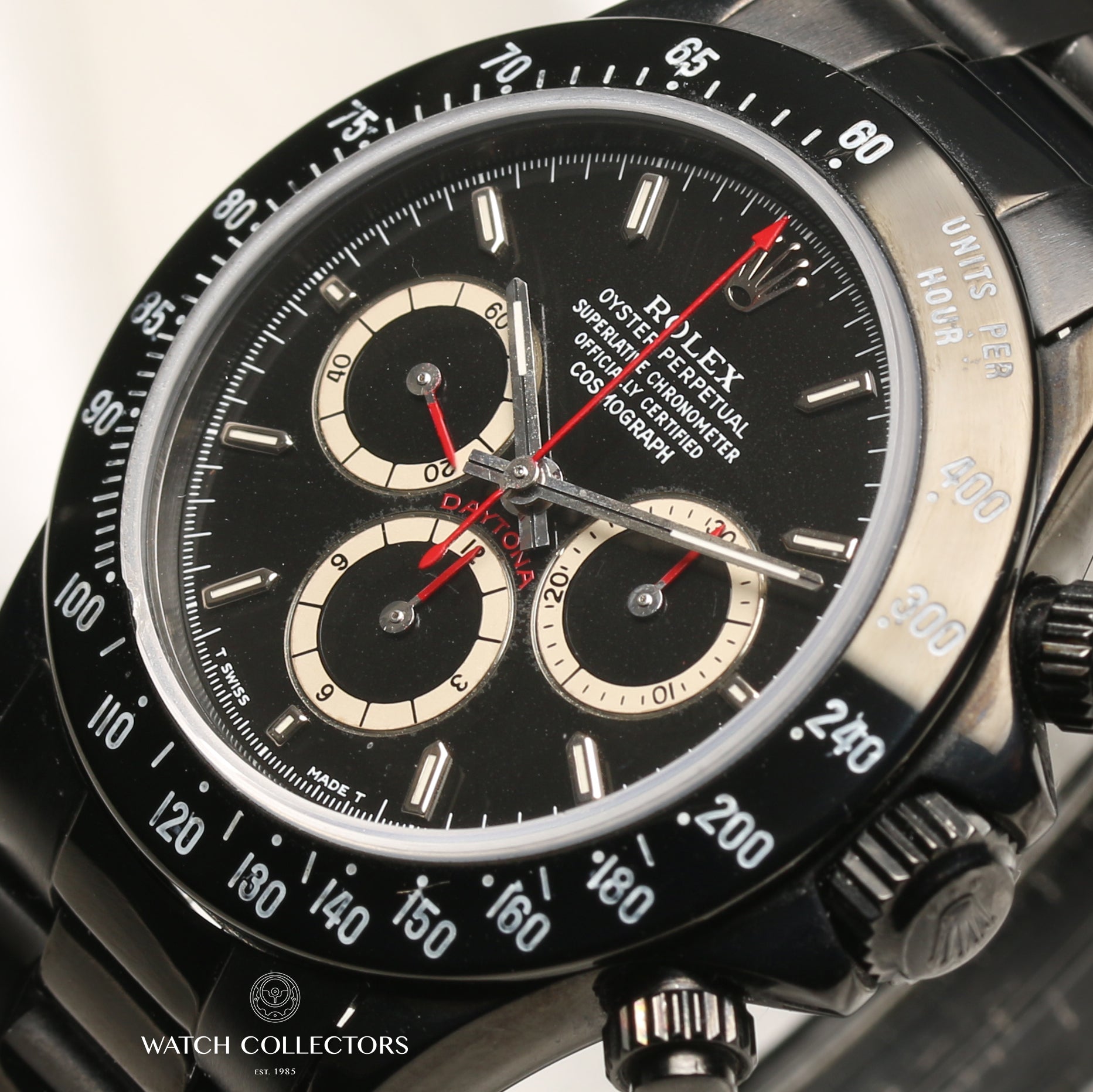 Rolex Daytona 16520 Zenith Inverted Six Dial Stainless Steel PVD Second Hand Watch Collectors 4
