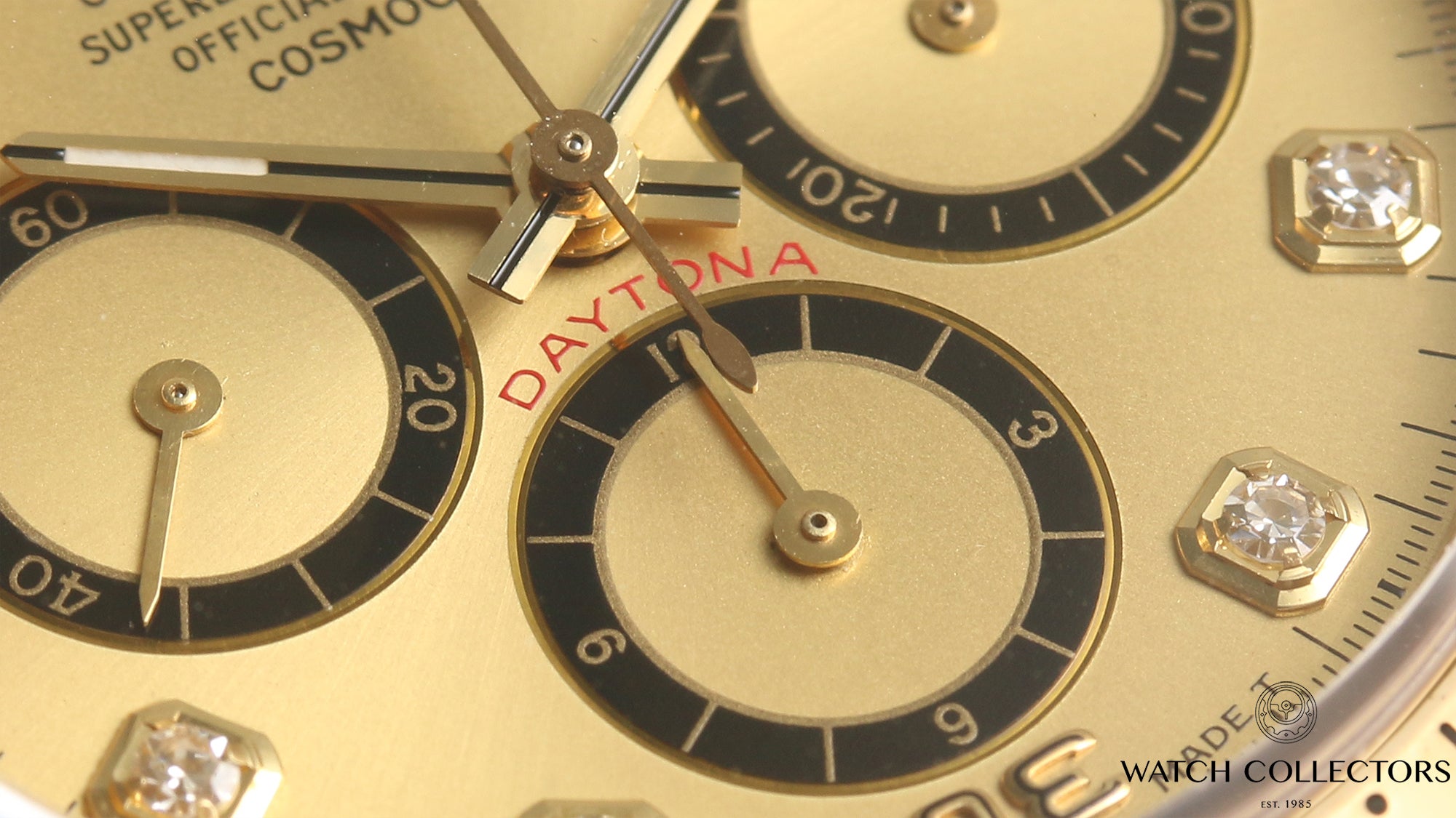 Rolex Daytona 16528 Inverted Six Champagne Diamond Dial Second Hand Watch Collectors 5