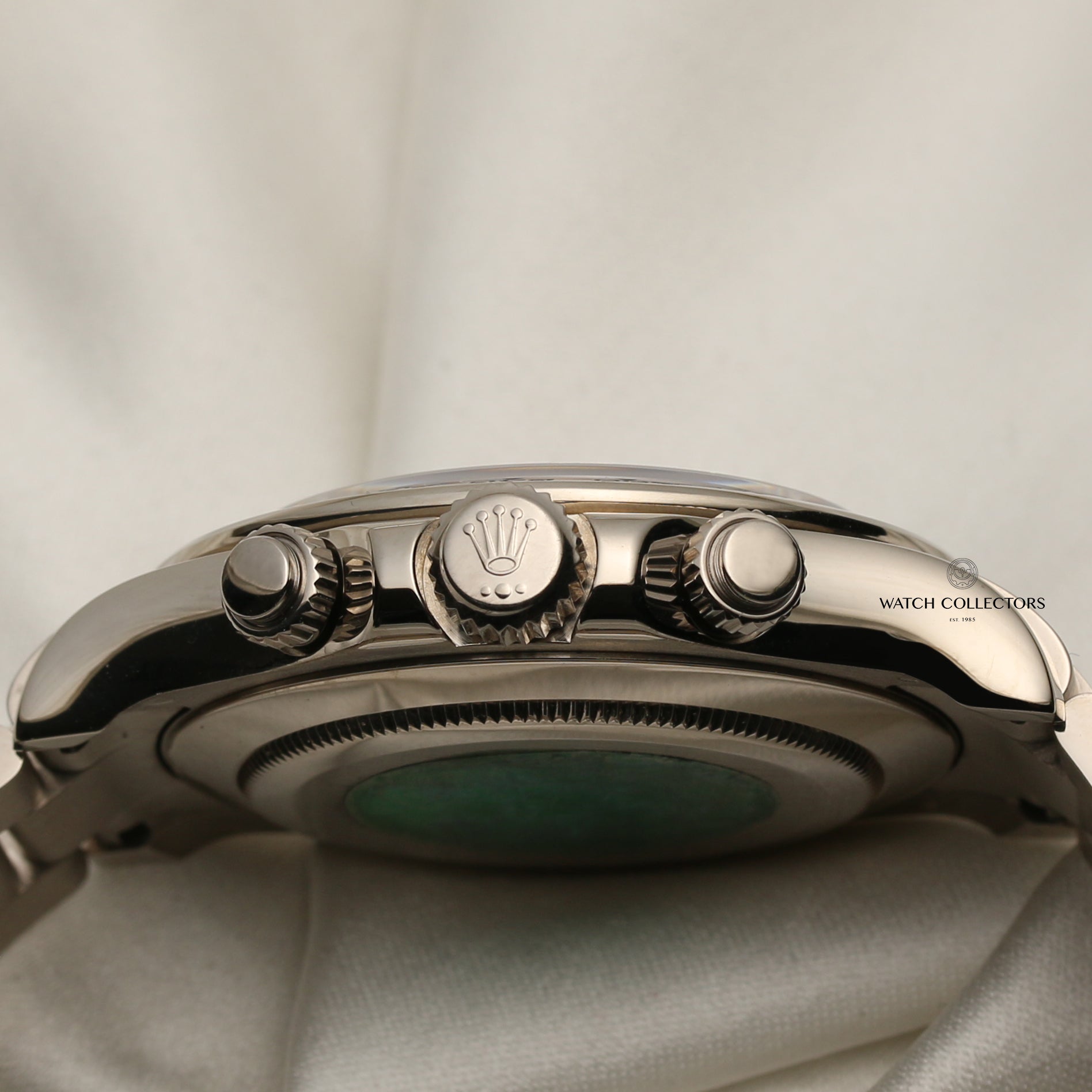 Rolex Daytona 18K White Gold Black MOP Dial Second Hand Watch Collectors 6