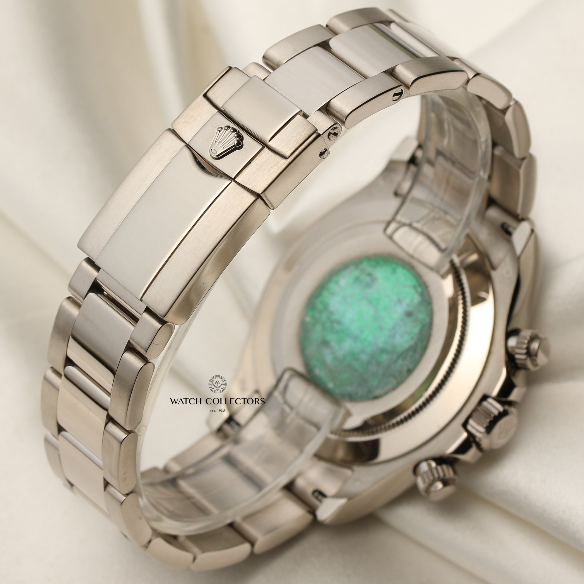 Rolex Daytona 18K White Gold Black MOP Dial Second Hand Watch Collectors 7