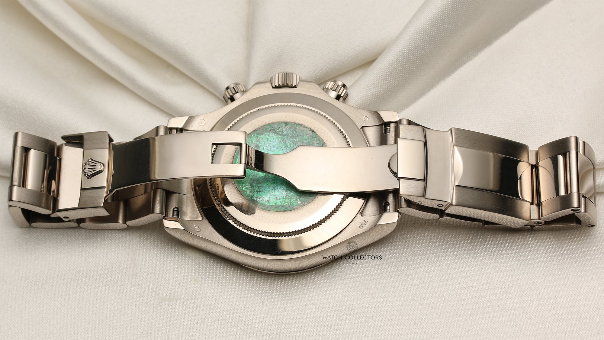 Rolex Daytona 18K White Gold Black MOP Dial Second Hand Watch Collectors 8