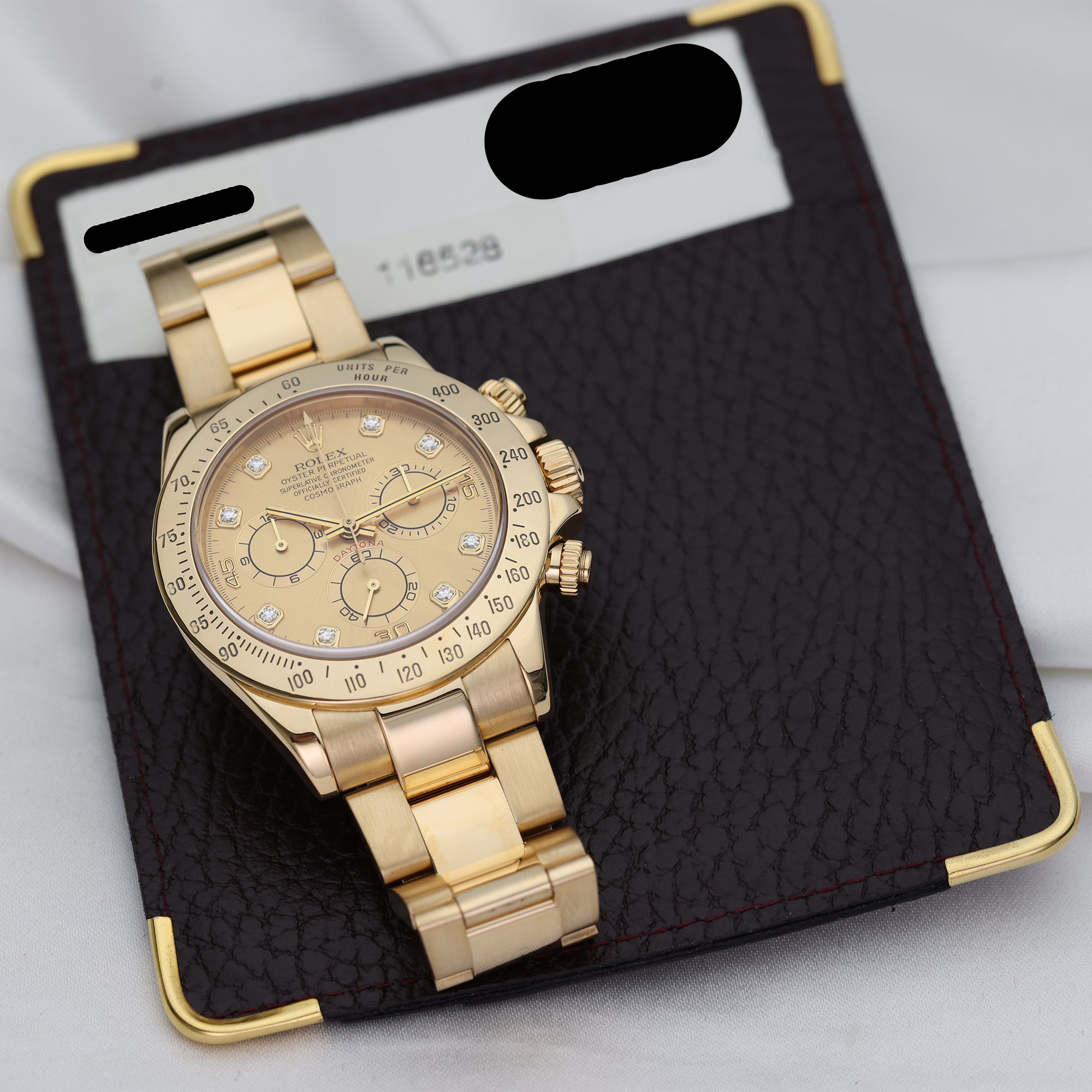 Rolex Daytona 18K Yellow Gold Champagne Diamond Dial Second Hand Watch Collectors 8