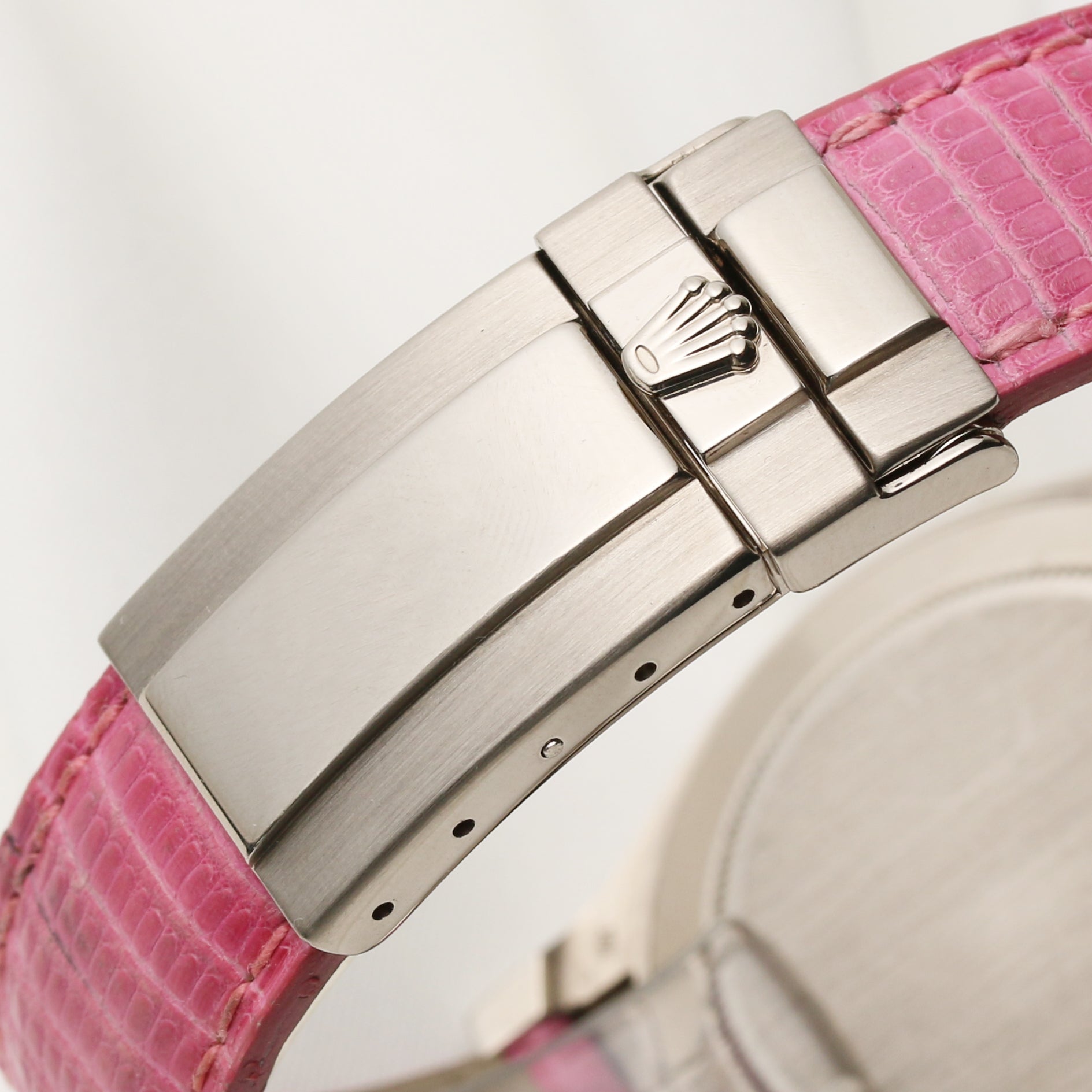 Rolex Daytona Beach 116519 18K White Gold Pink MOP Dial Second Hand Watch Collectors 9