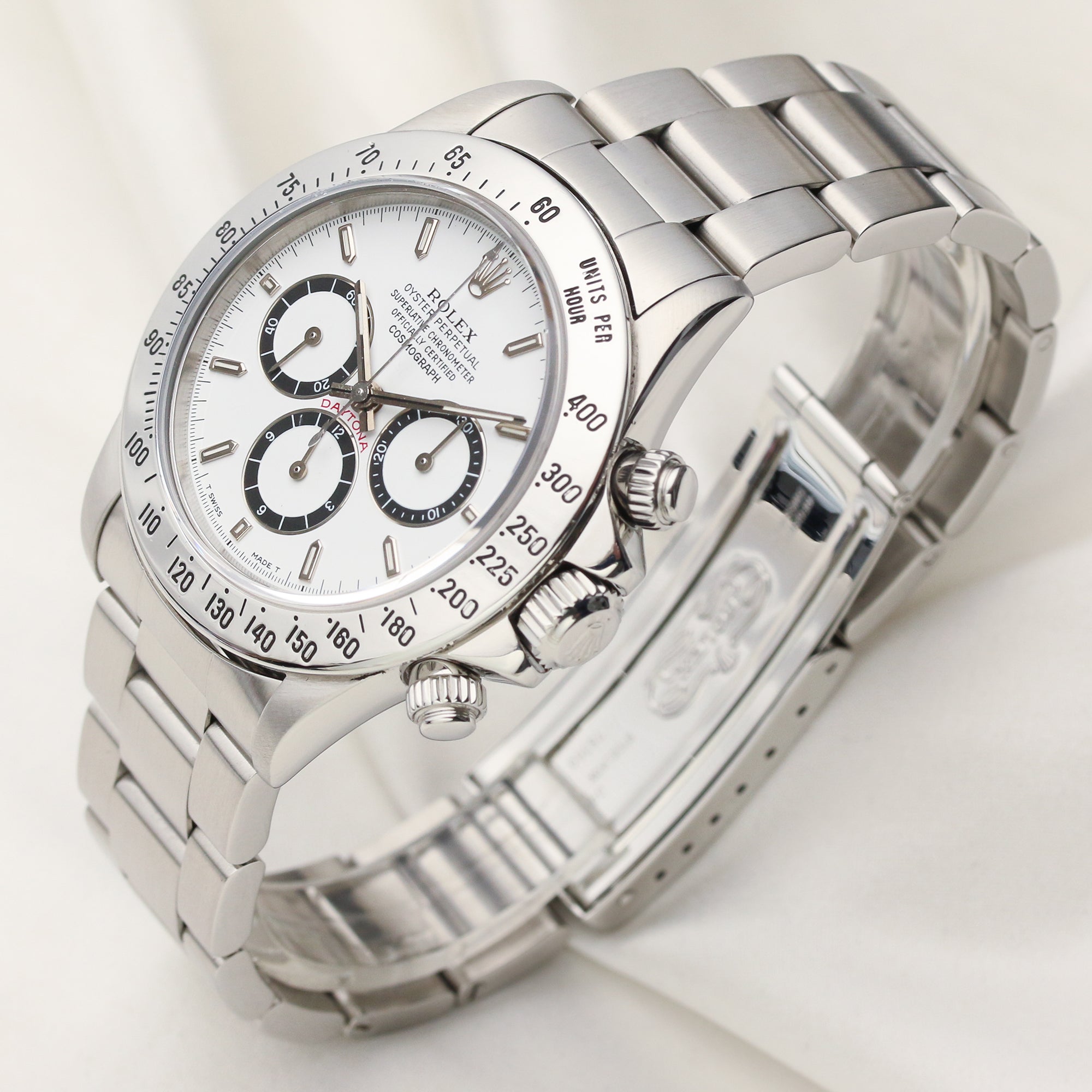 Rolex Daytona Inverted Six Stainless Steel White Dial Second Hand Watch Collectors 3