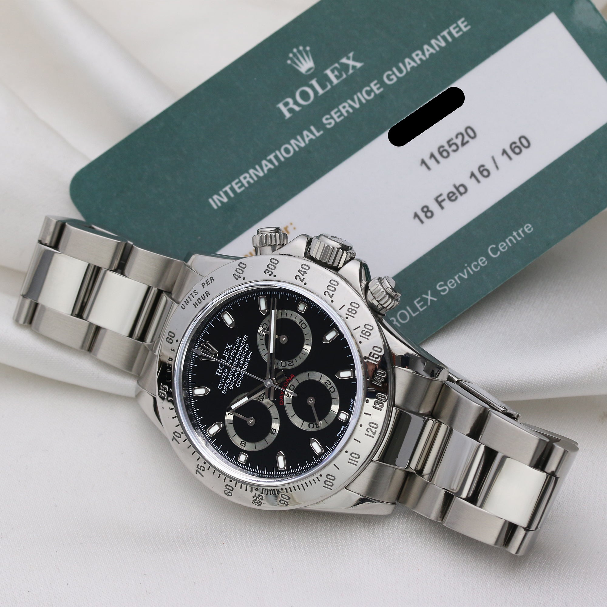 Rolex Daytona Stainless Steel Black Dial Second Hand Watch Collectors 8