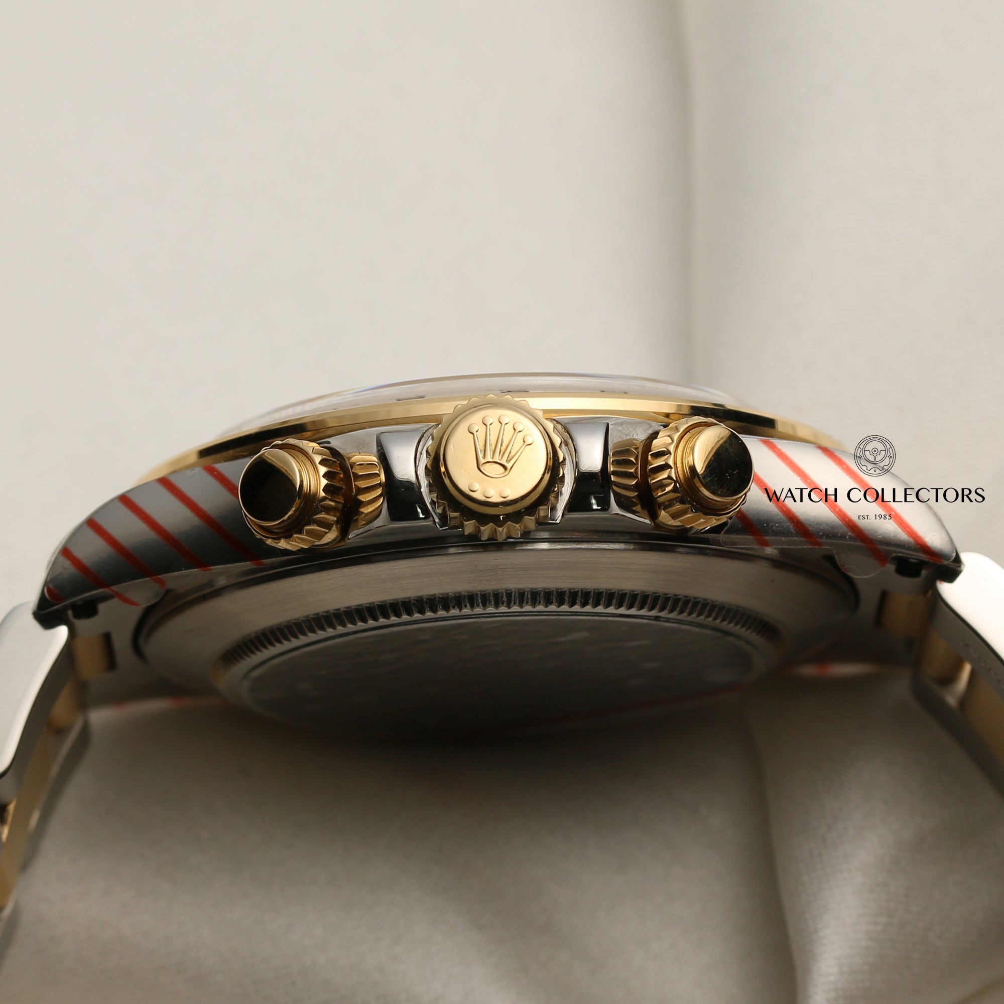 Rolex Daytona Steel & Gold Black Diamond Dial Second Hand Watch Collectors 5