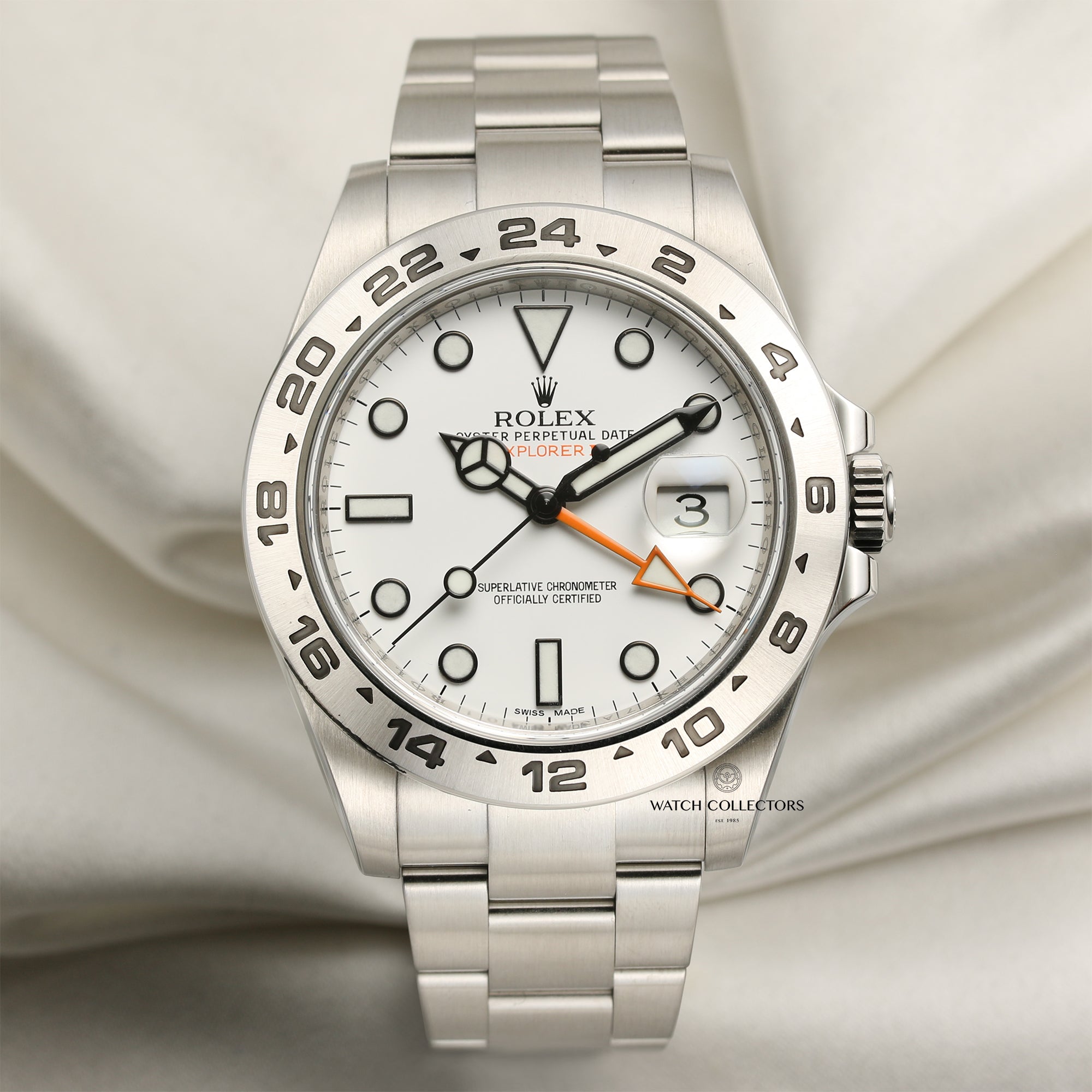 Rolex Explorer II 216570 Stainless Steel White Dial Watch Collectors