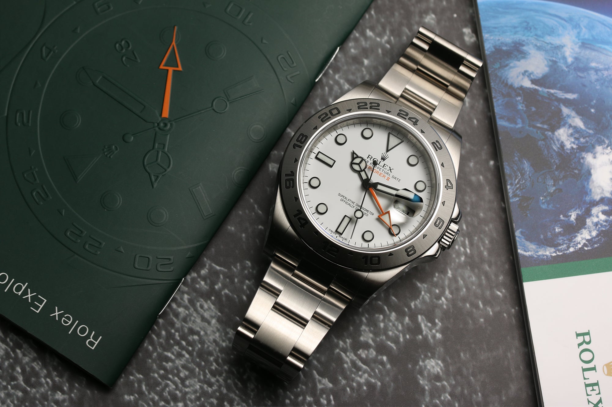 Rolex Explorer II Polar White 216570 Stainless Steel Second Hand Watch Collectors 3