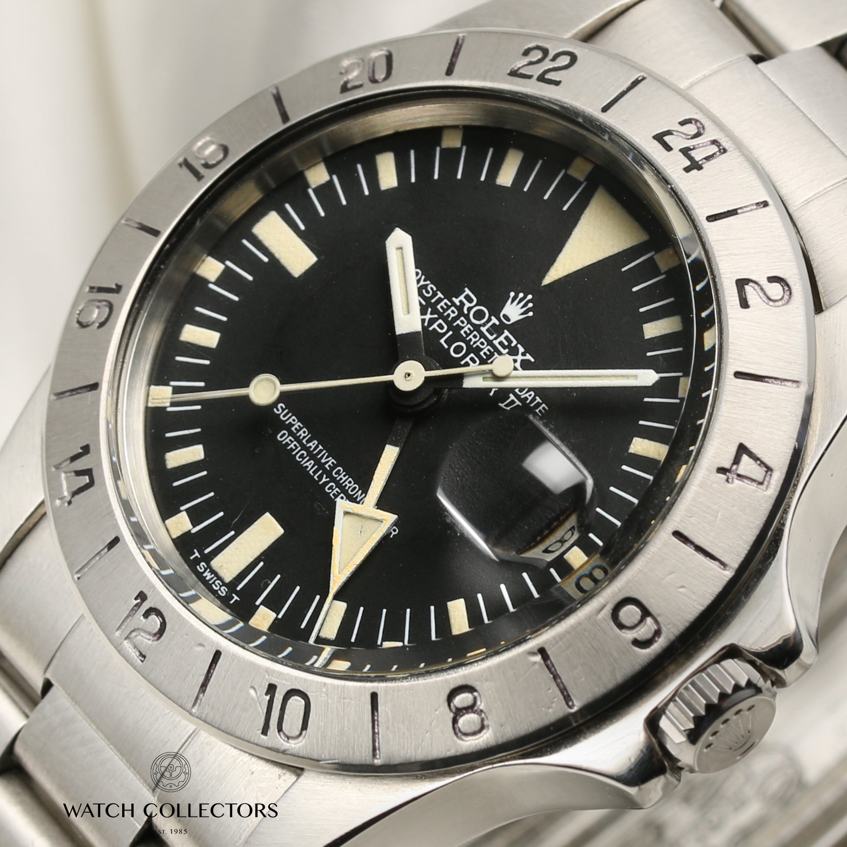 Rolex Explorer II Stainless Steel Albino Second Hand Watch Collectors 4
