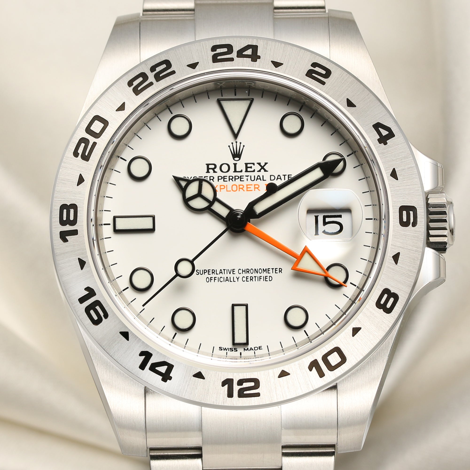 Rolex Explorer Polar White Stainless Steel Second Hand Watch Collectors 2