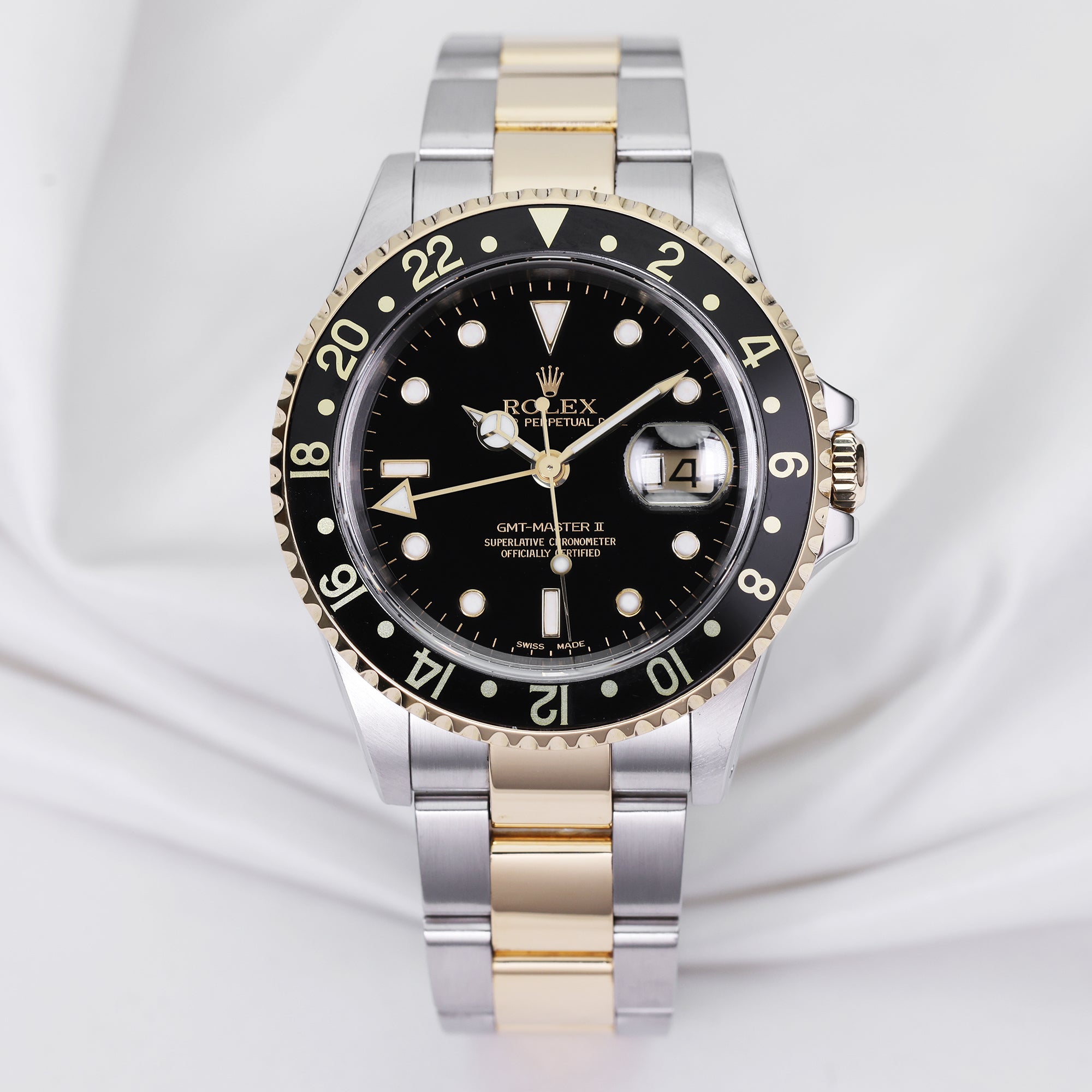 Rolex GMT-Master II 16713 Stainless Steel 18k Yellow Gold Box  Papers