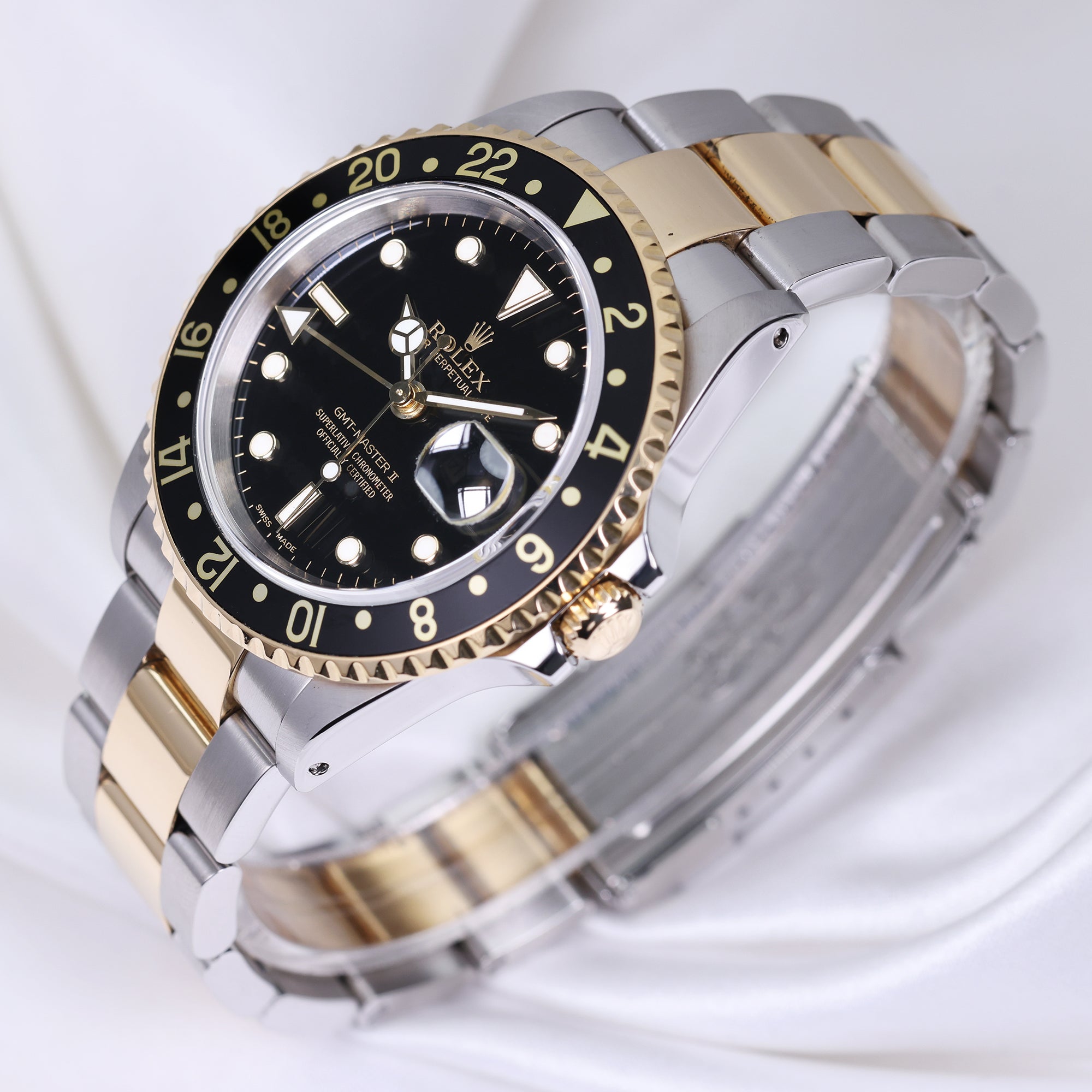 Rolex GMT Master 16713 Steel & Gold Second Hand Watch Collectors 3