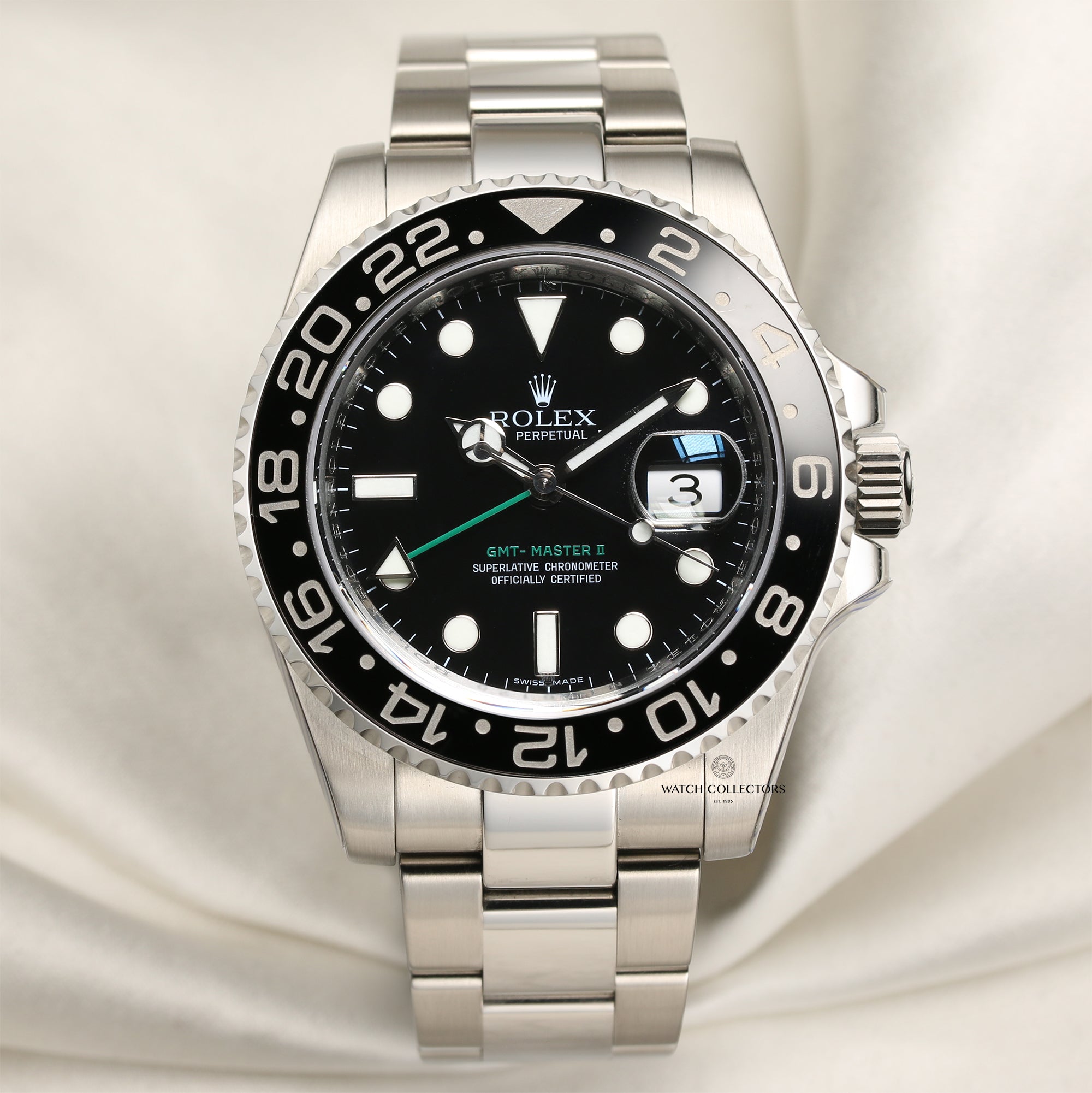 Rolex GMT-Master II 116710LN Stainless Steel Second Hand Watch Collectors 1