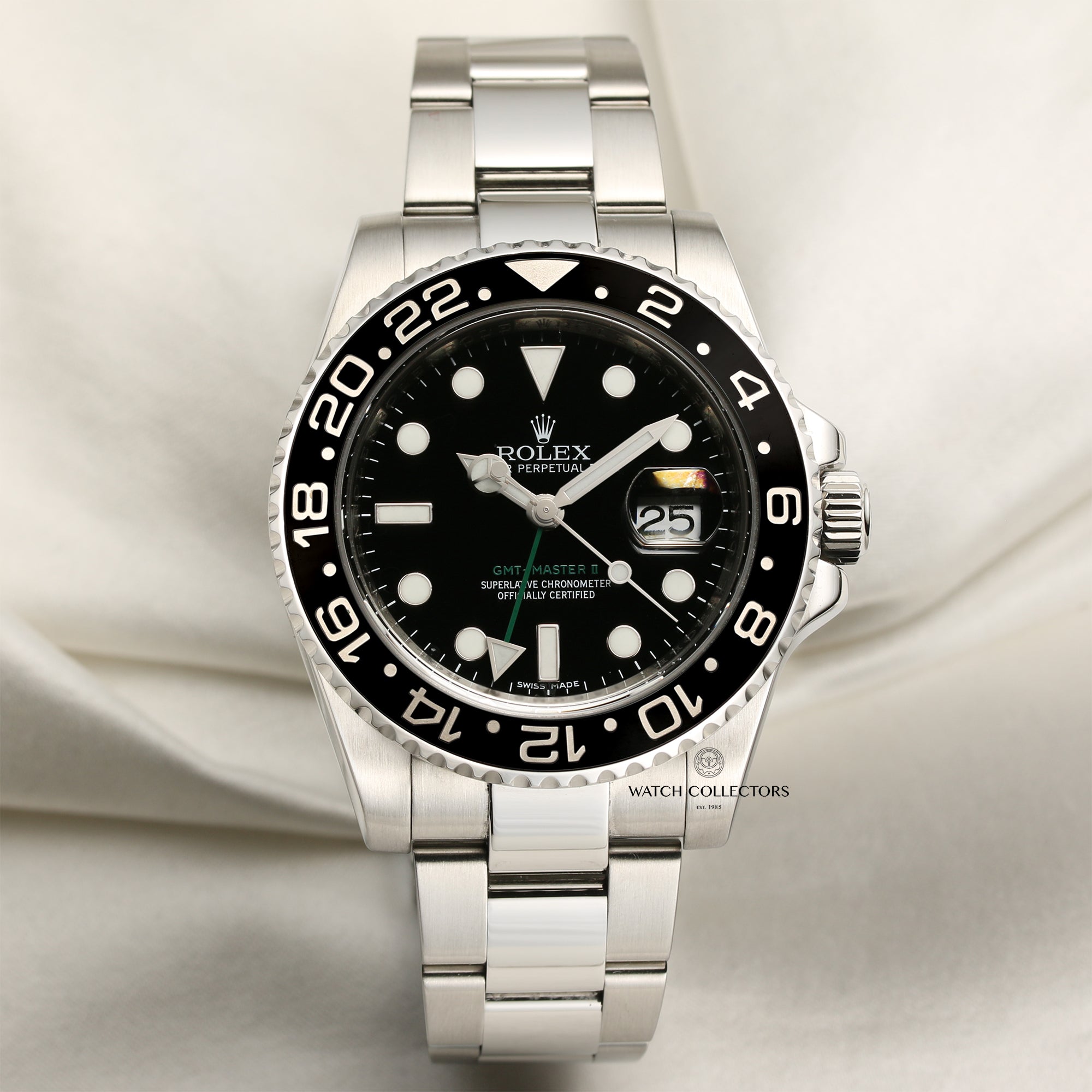 Rolex GMT-Master II 116710LN Stainless Steel Second Hand Watch Collectors 1