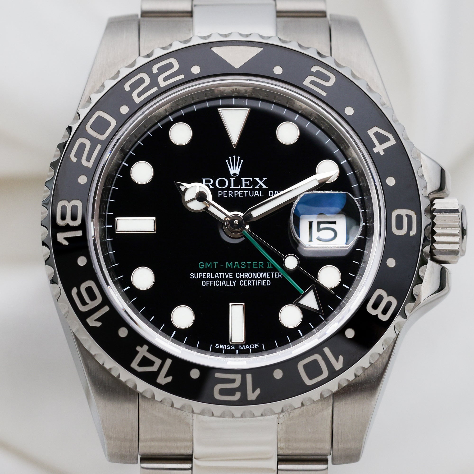 Rolex GMT-Master II 116710LN Stainless Steel Second Hand Watch Collectors 2