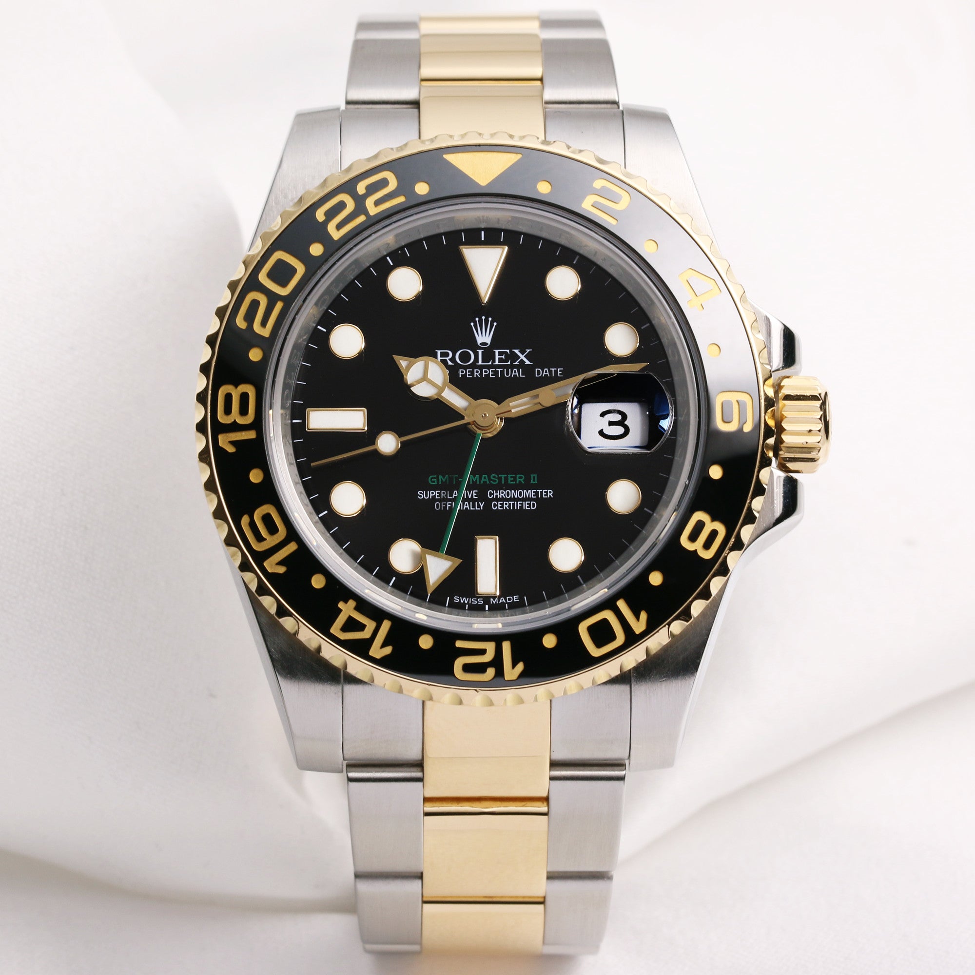 Rolex GMT-Master II 116713LN Steel & Gold Second Hand Watch Collectors 1