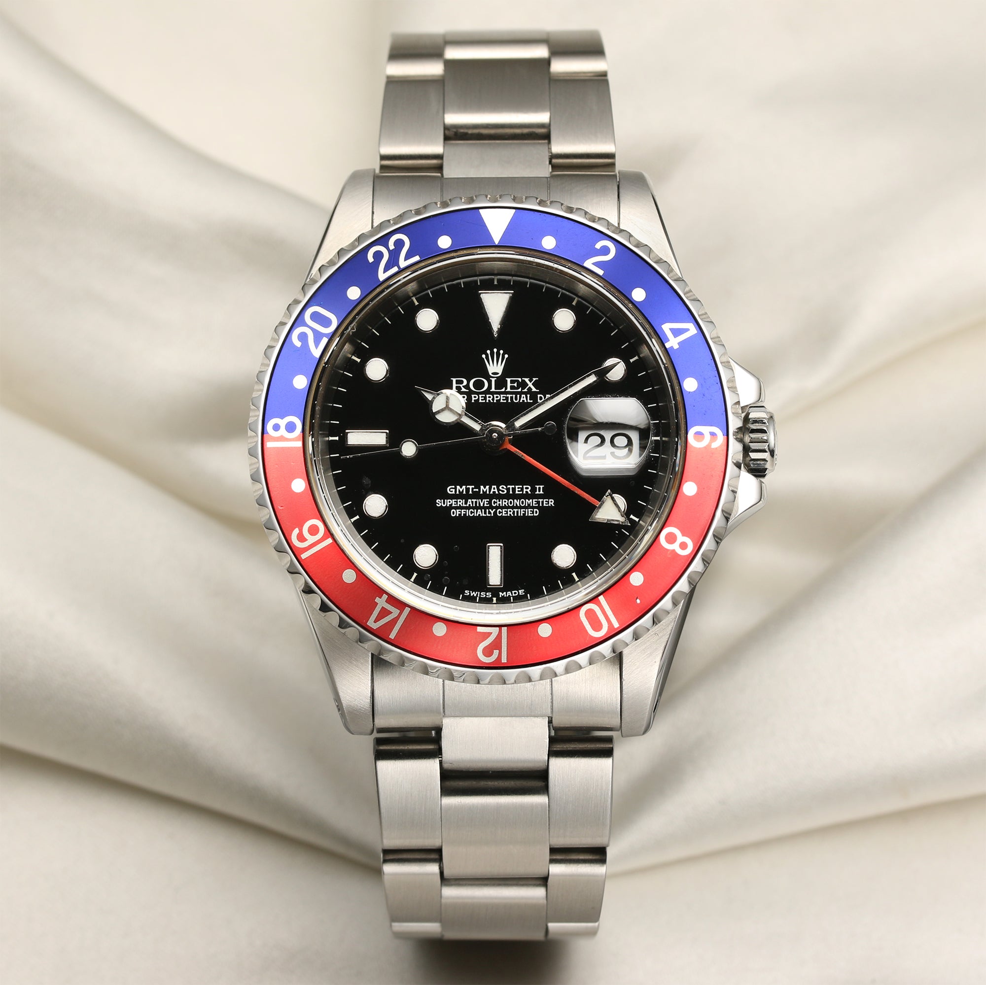 Rolex GMT-Master II 16710 Pepsi Stainless Steel Second Hand Watch Collectors 1