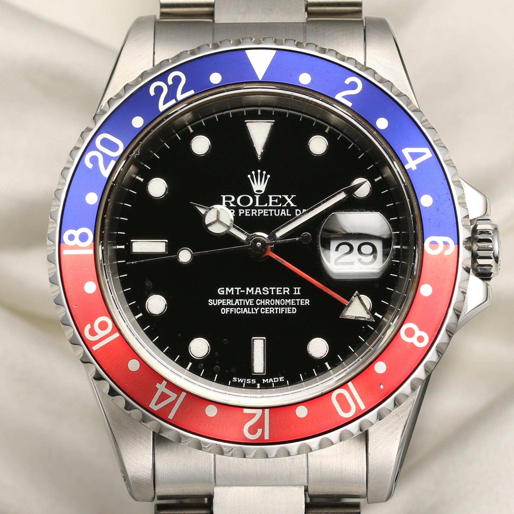 Rolex GMT-Master II 16710 Pepsi Stainless Steel Second Hand Watch Collectors 2