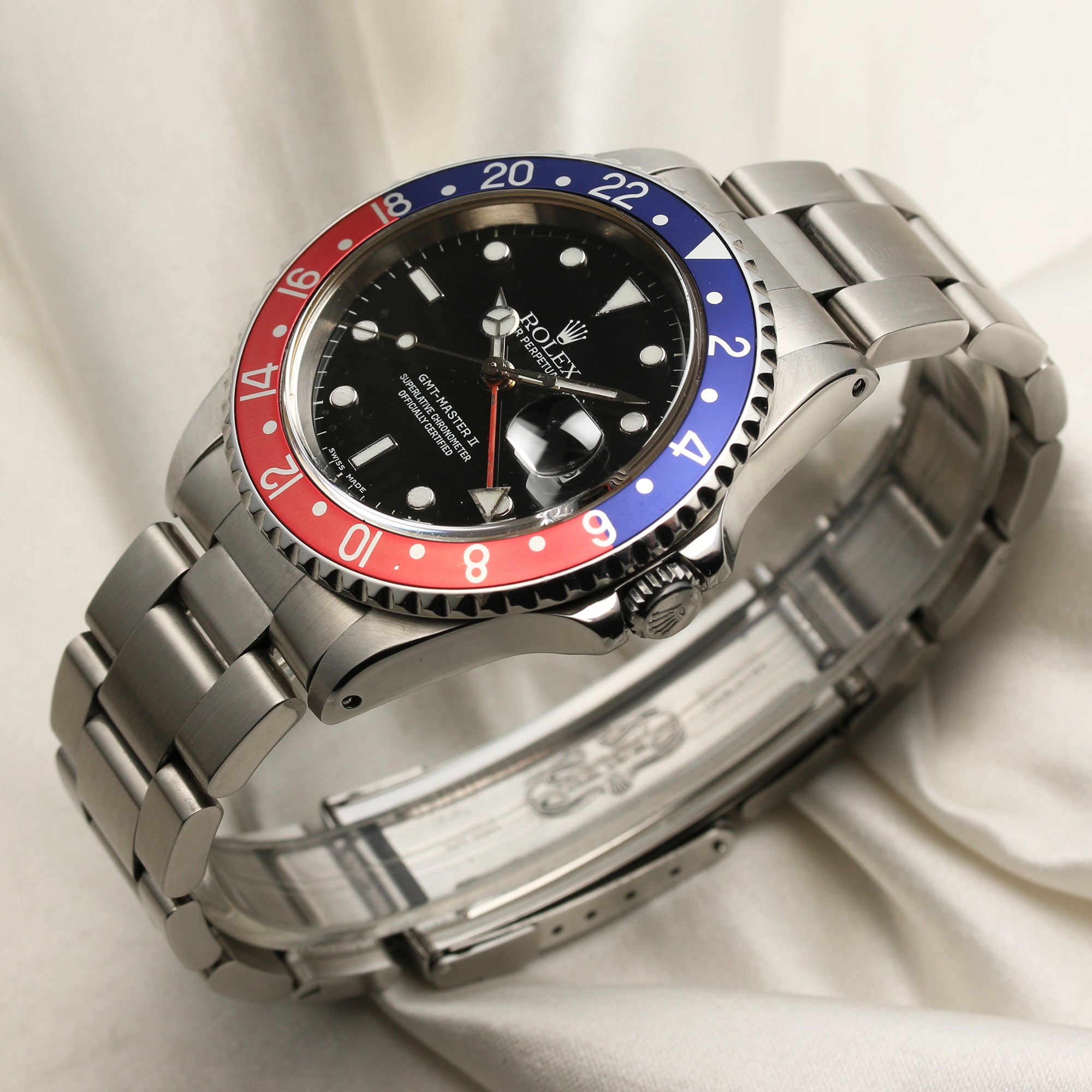 Rolex GMT-Master II 16710 Pepsi Stainless Steel Second Hand Watch Collectors 3