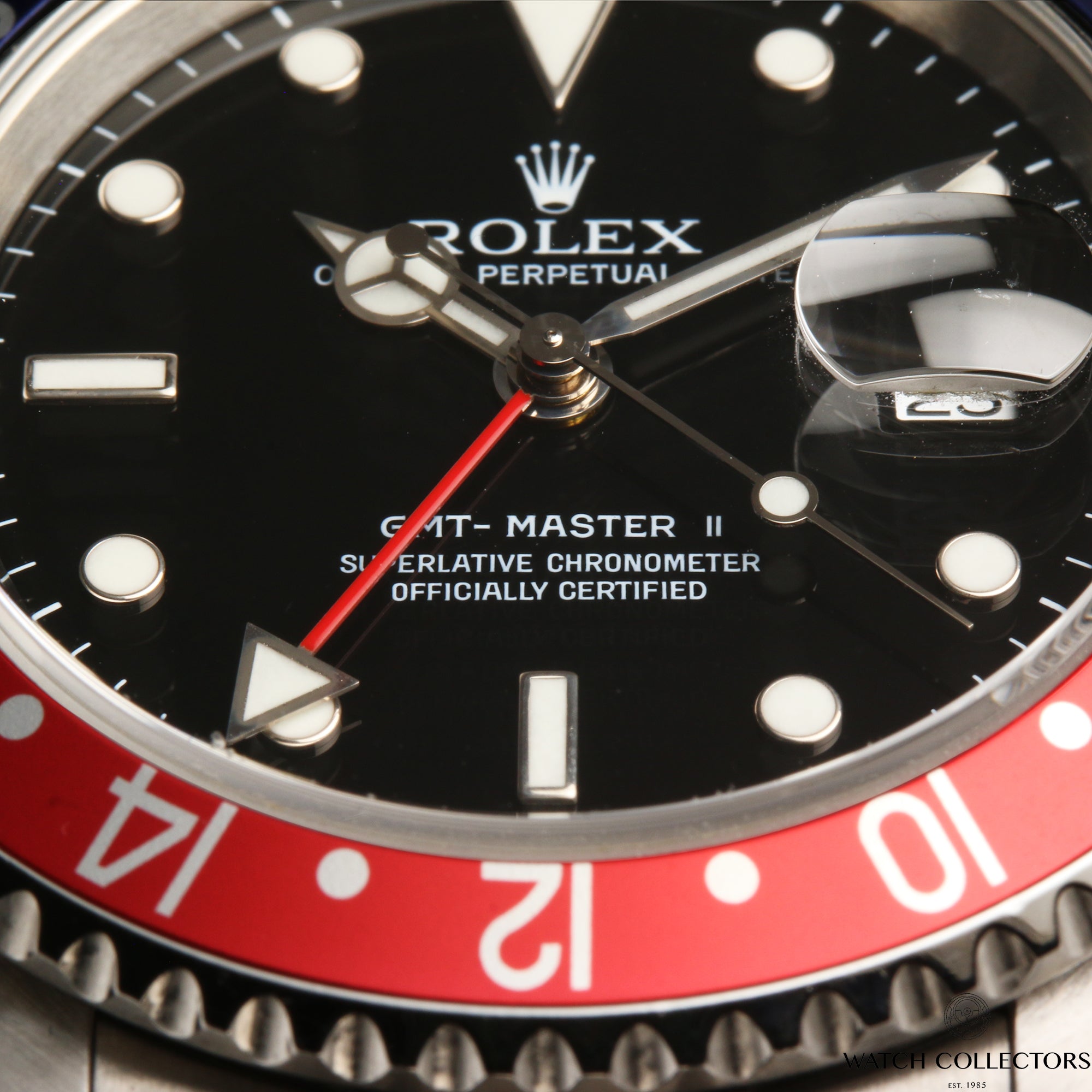 Rolex GMT-Master II 16710 Stainless Steel Stick Dial Pepsi Bezel Second Hand Watch Collectors 3