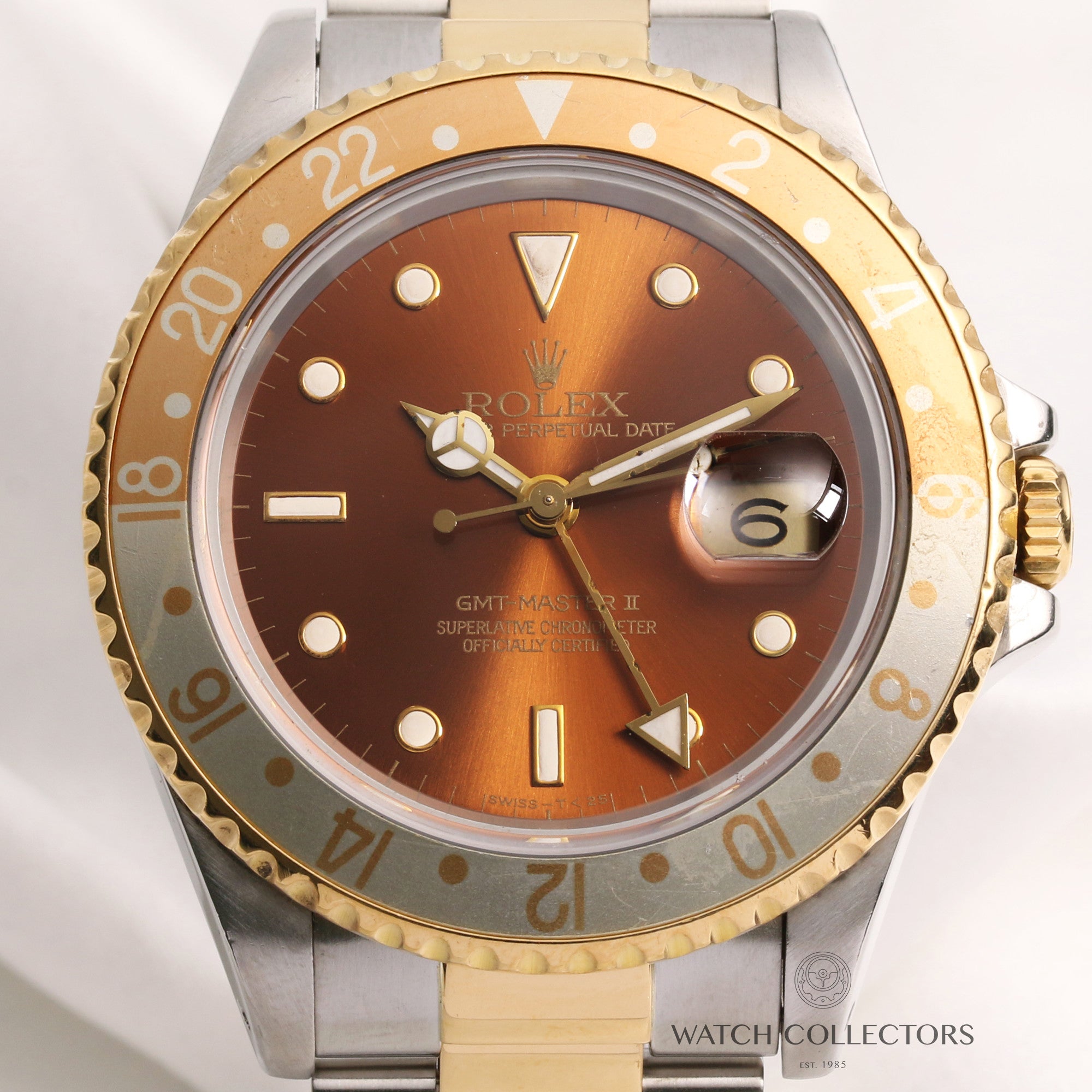 Rolex-GMT-Master-II-16713-Steel-Gold-Root-Beer-Second-Hand-Watch-Collectors-2