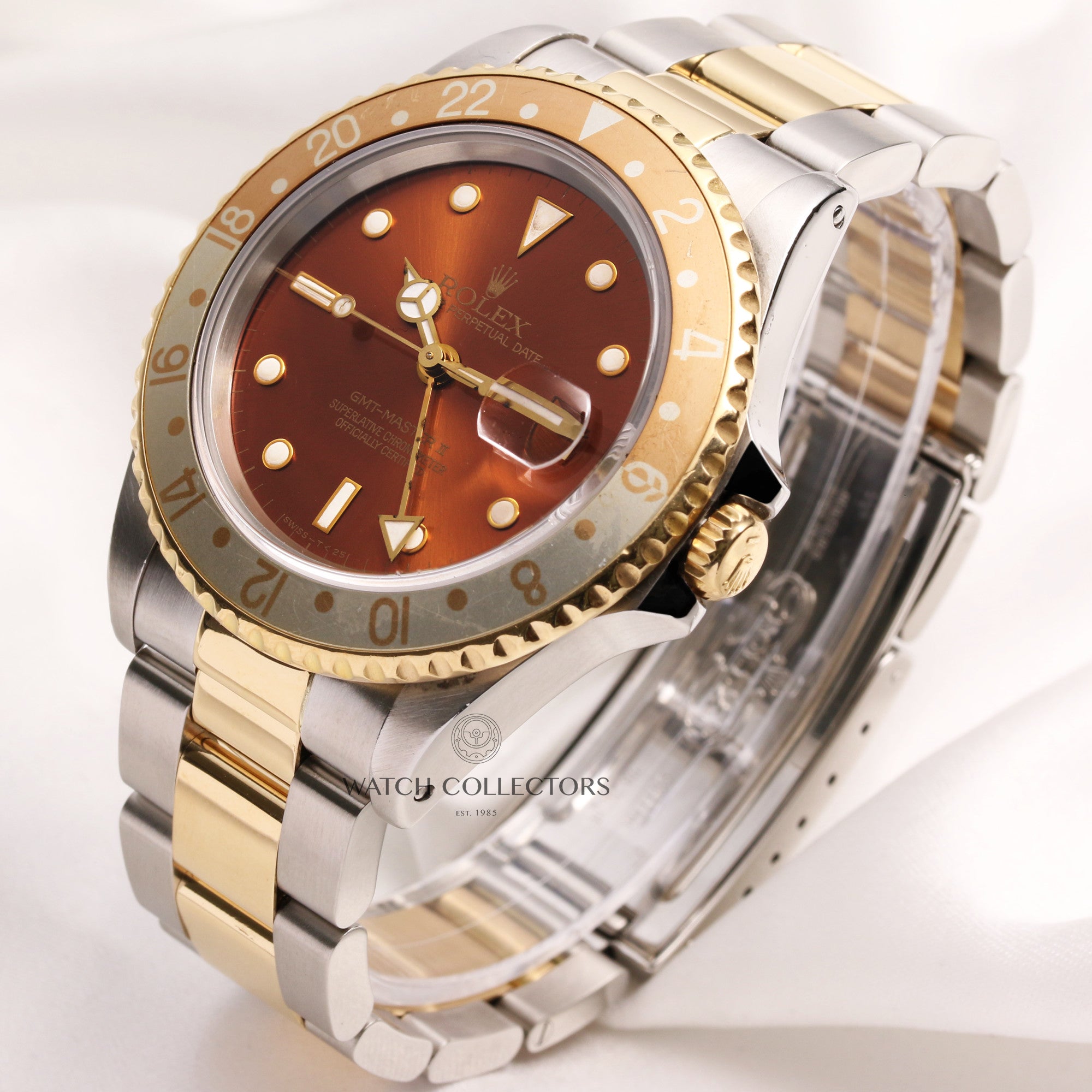 Rolex-GMT-Master-II-16713-Steel-Gold-Root-Beer-Second-Hand-Watch-Collectors-3