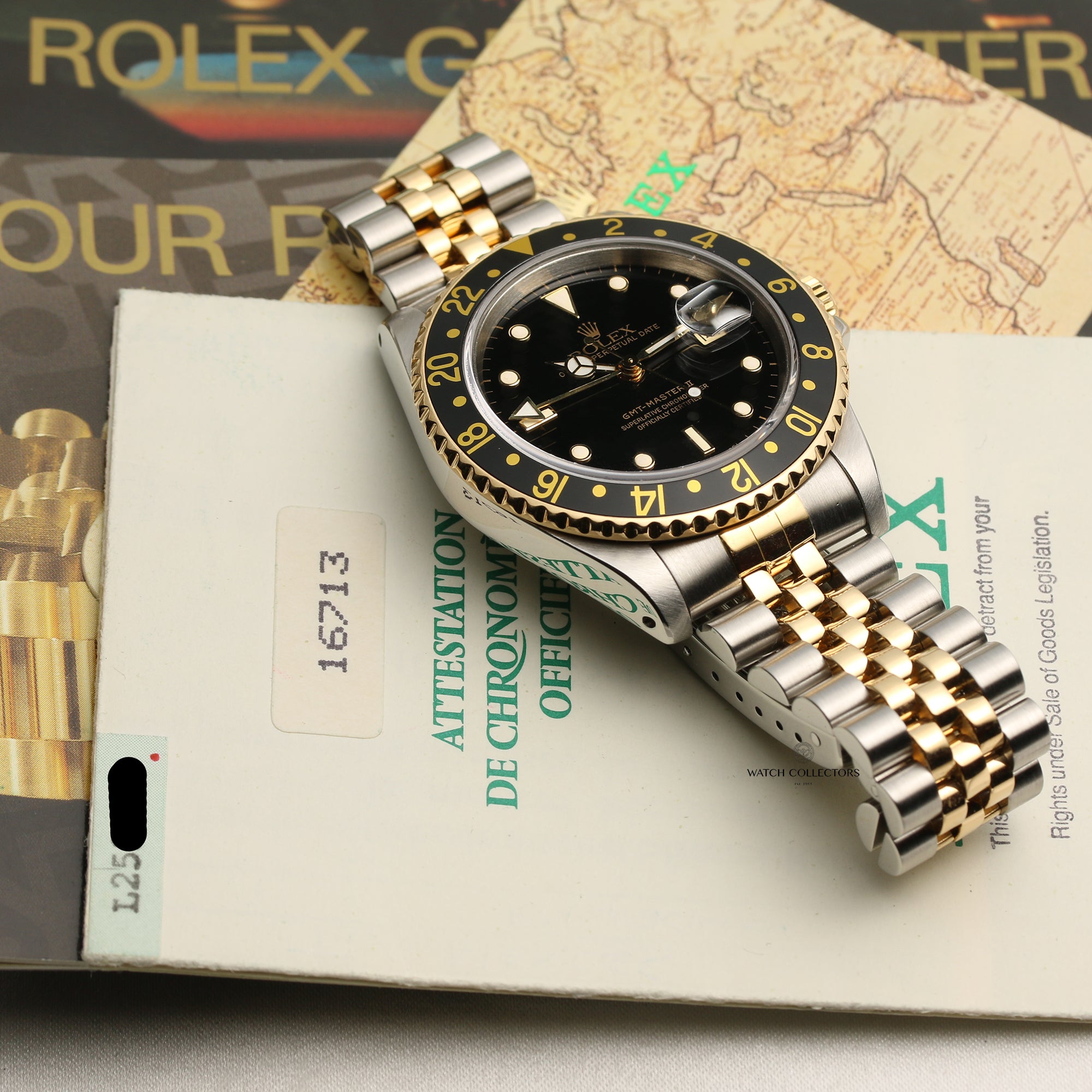 Rolex GMT-Master II 16713 Steel & Gold Second Hand Watch Collectors 9