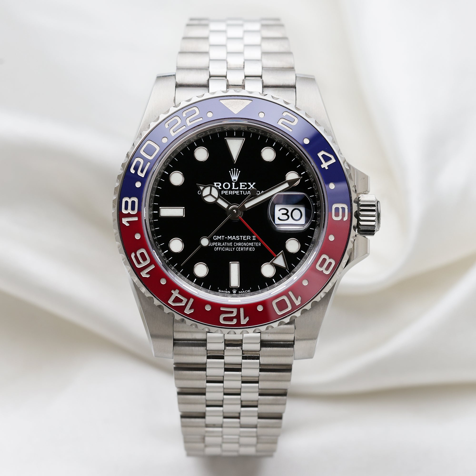 Rolex GMT-Master II Stainless Steel Pepsi Second Hand Watch Collectors 1