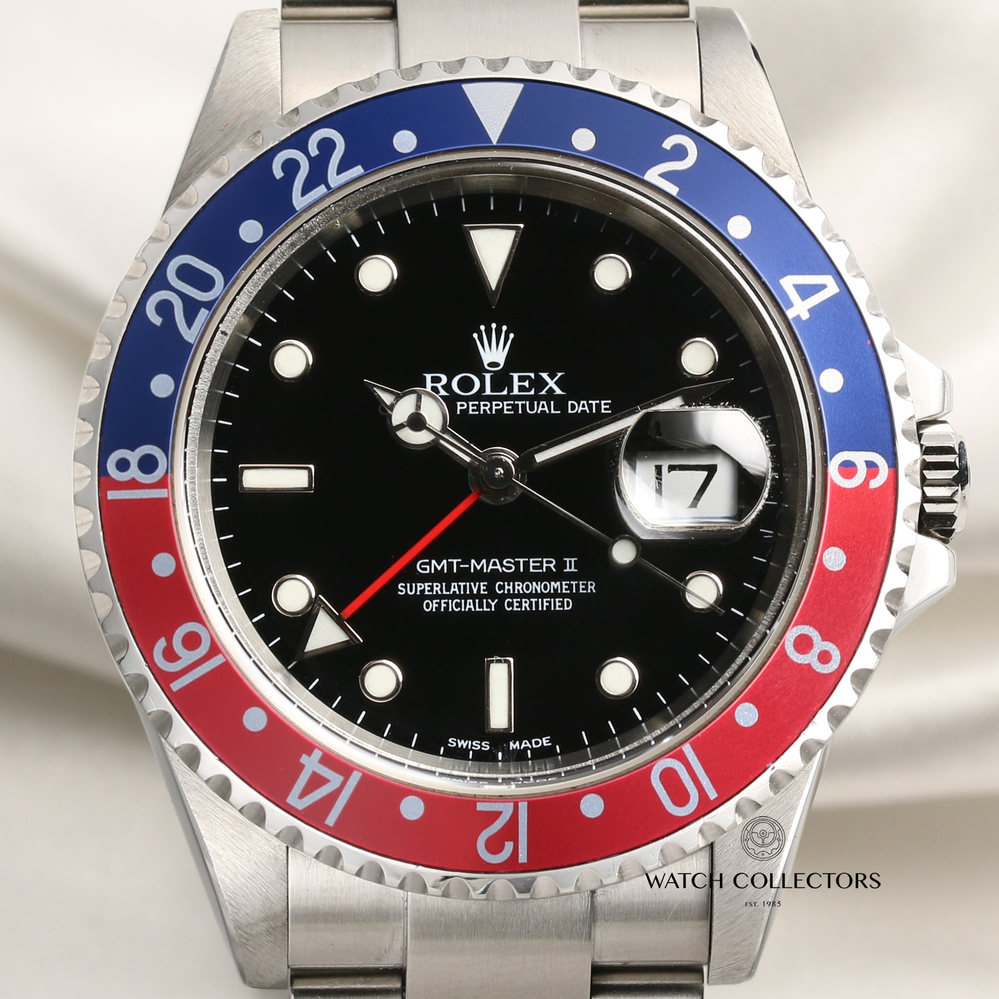 Rolex GMT-Master II16710 Stainless Steel Pepsi Second Hand Watch Collectors 2