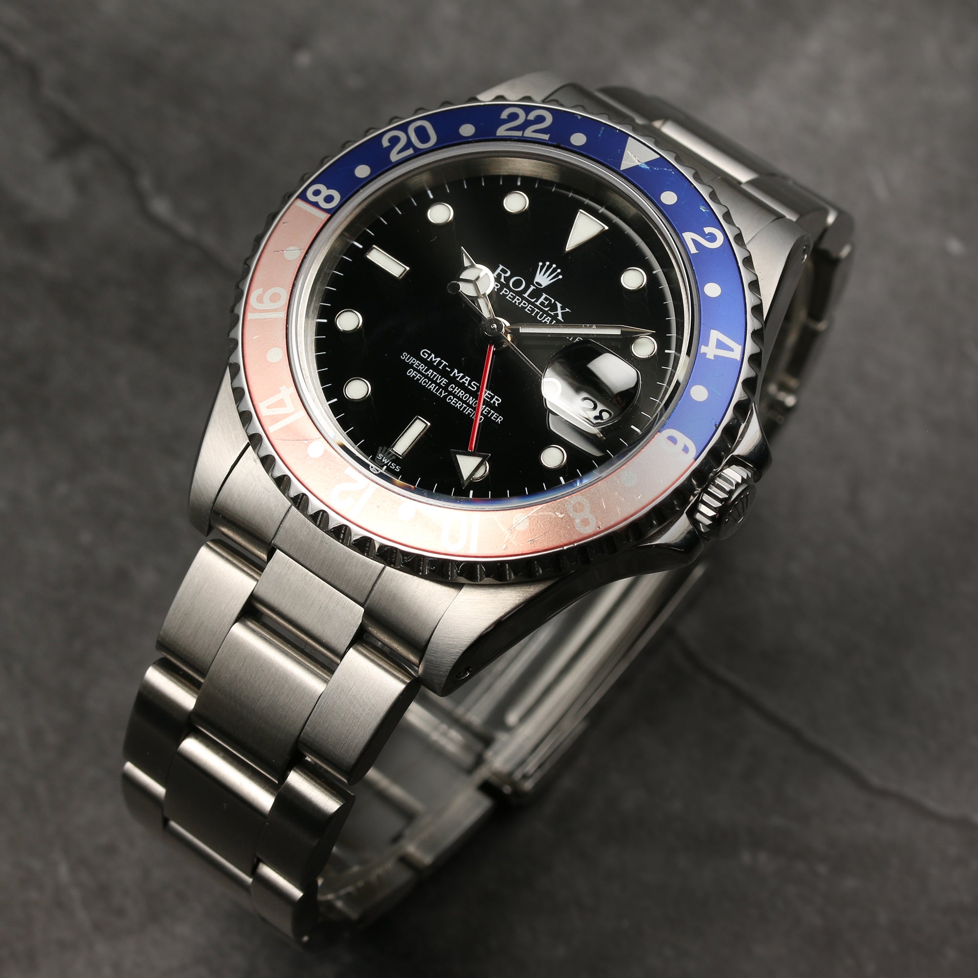 Rolex GMT Master Stainless Steel Pepsi Second Hand Watch Collectors 2