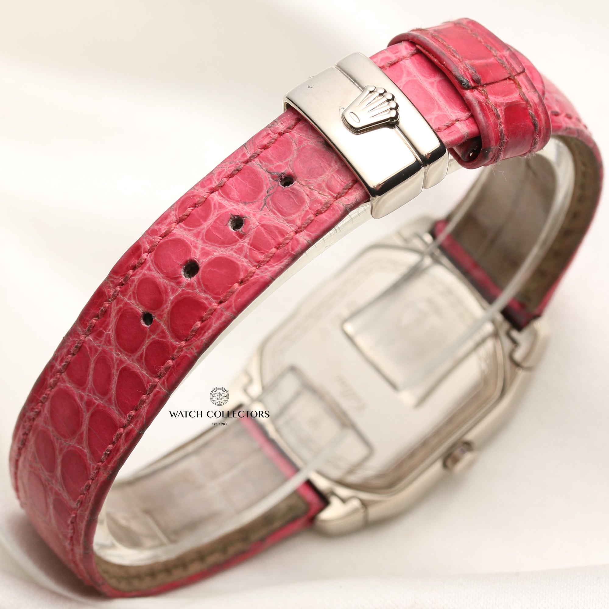 Rolex Lady Cellini 6692 18K White Gold Diamond Bezel Second Hand Watch Collectors 7