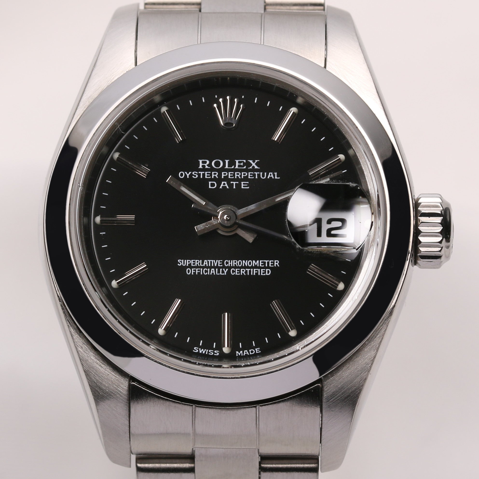 Rolex Lady Date 69160 Stainless Steel Black Dial Second Hand Watch Collectors 2