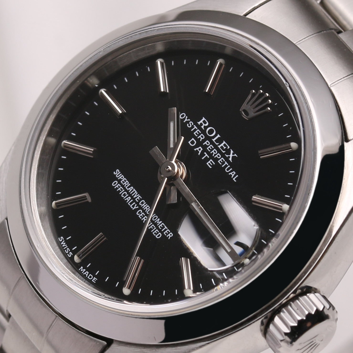 Rolex Lady Date 69160 Stainless Steel Black Dial Second Hand Watch Collectors 4