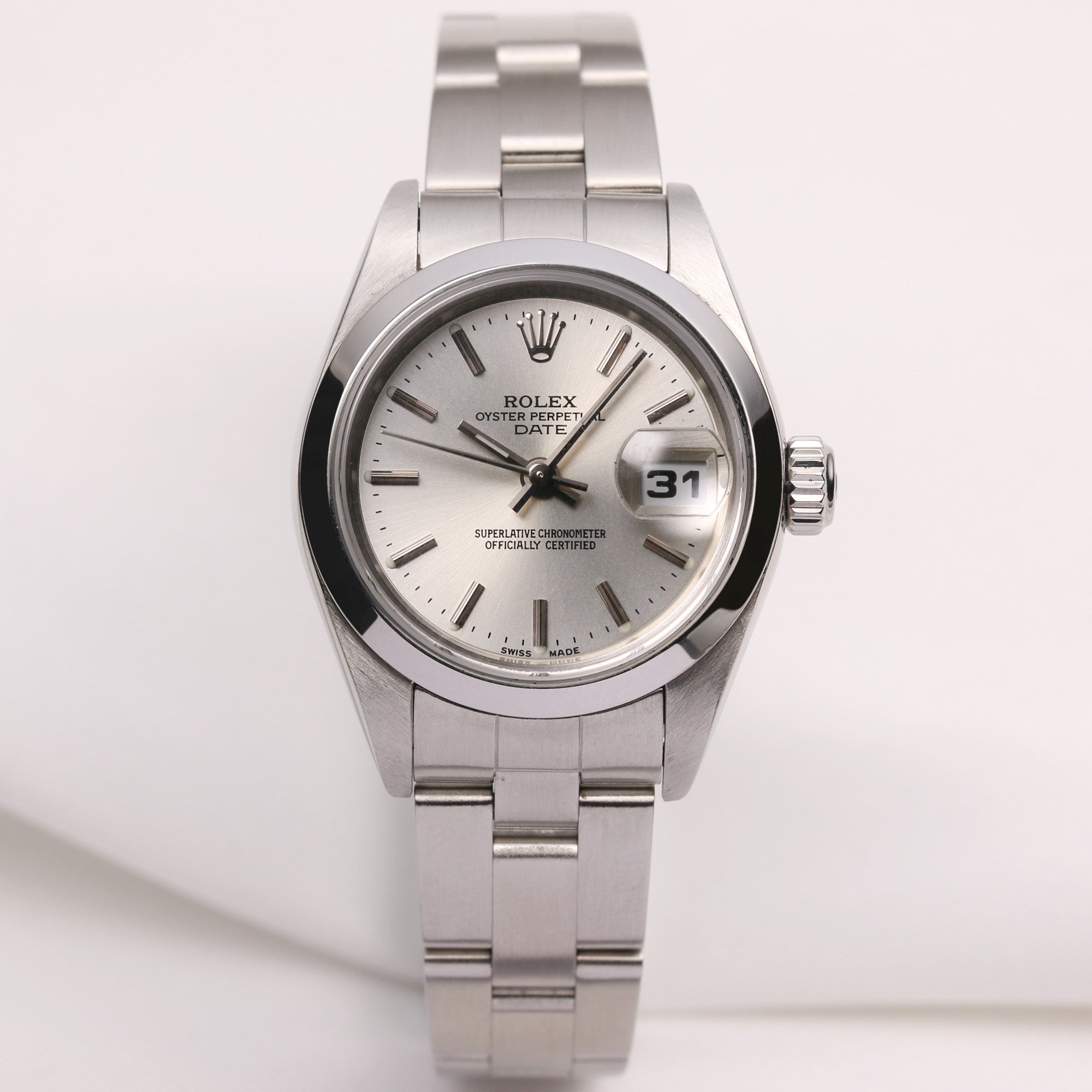 Rolex Lady Date 69160 Stainless Steel Silver Dial Second Hand Watch Collectors 1