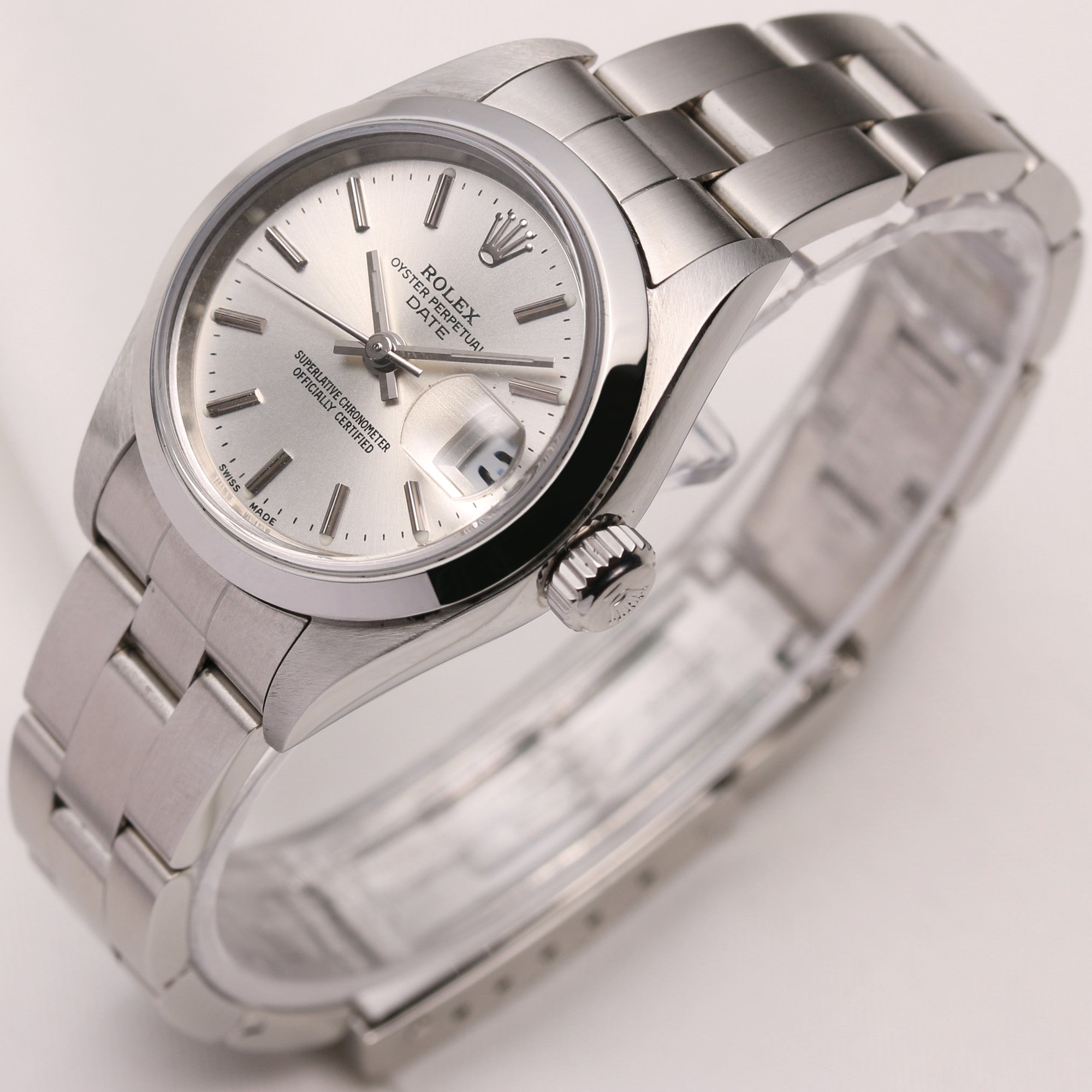 Rolex Lady Date 69160 Stainless Steel Silver Dial Second Hand Watch Collectors 3