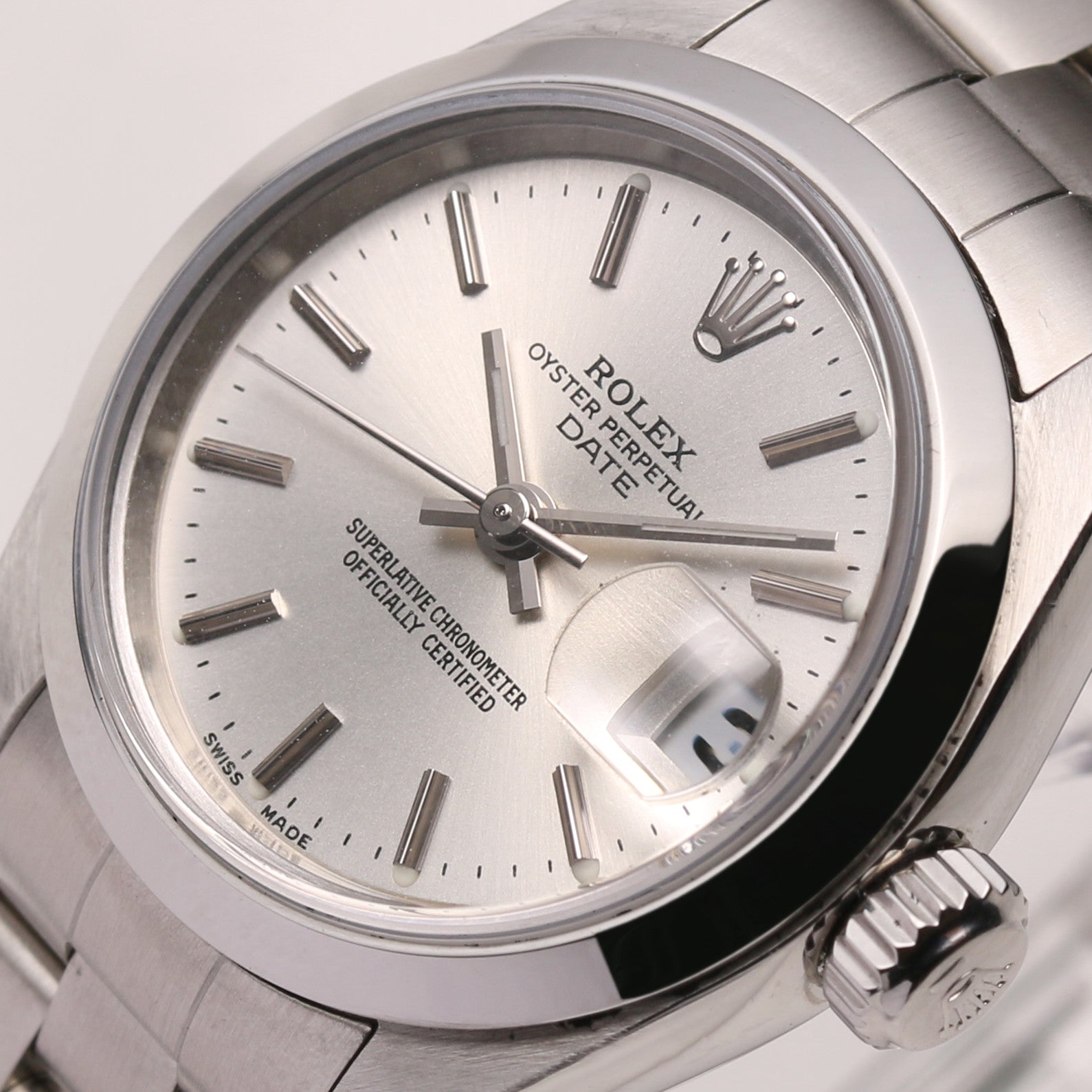 Rolex Lady Date 69160 Stainless Steel Silver Dial Second Hand Watch Collectors 4