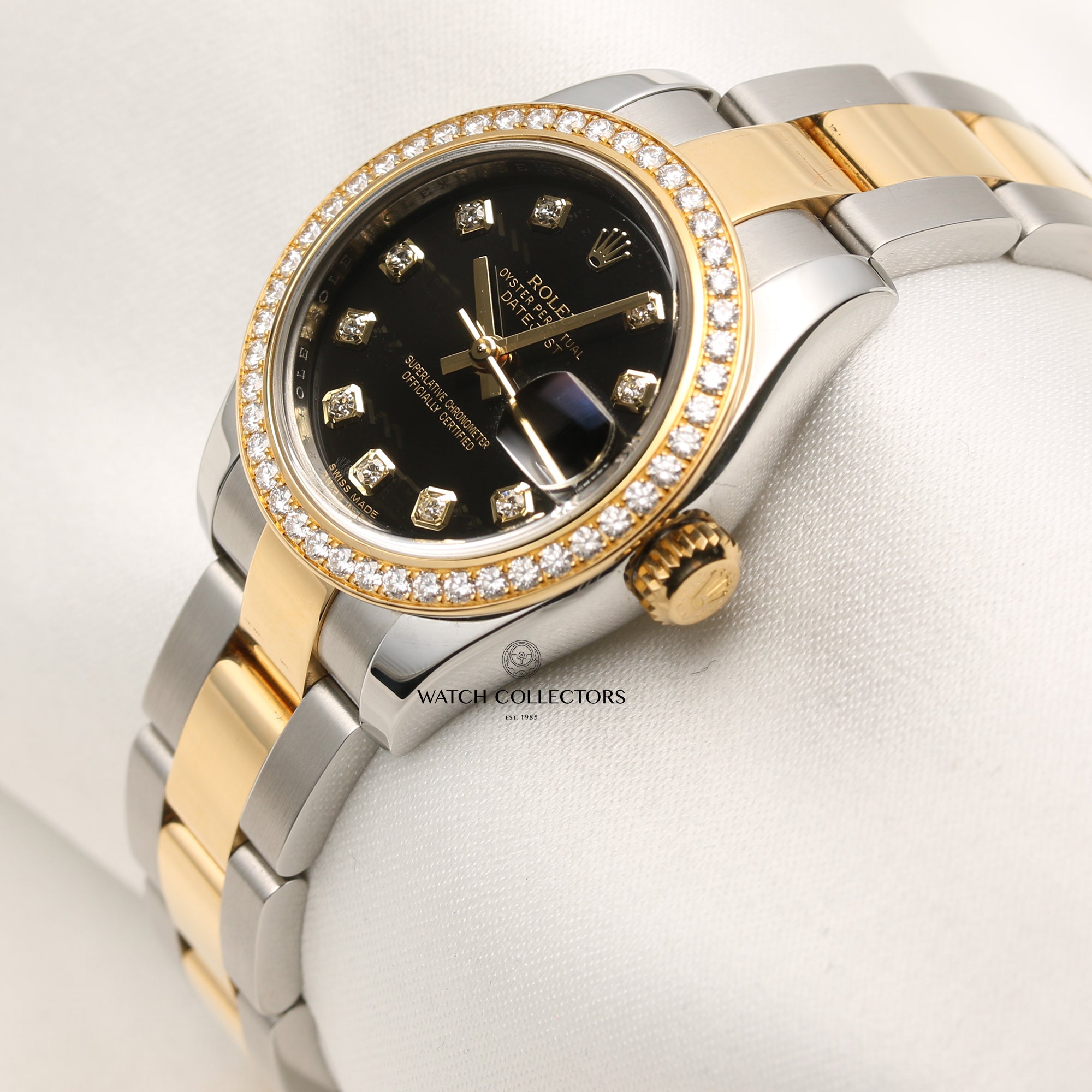 Rolex Lady DateJust 179133 Diamond Bezel & Dial Steel & Gold Second Hand Watch Collectors 3