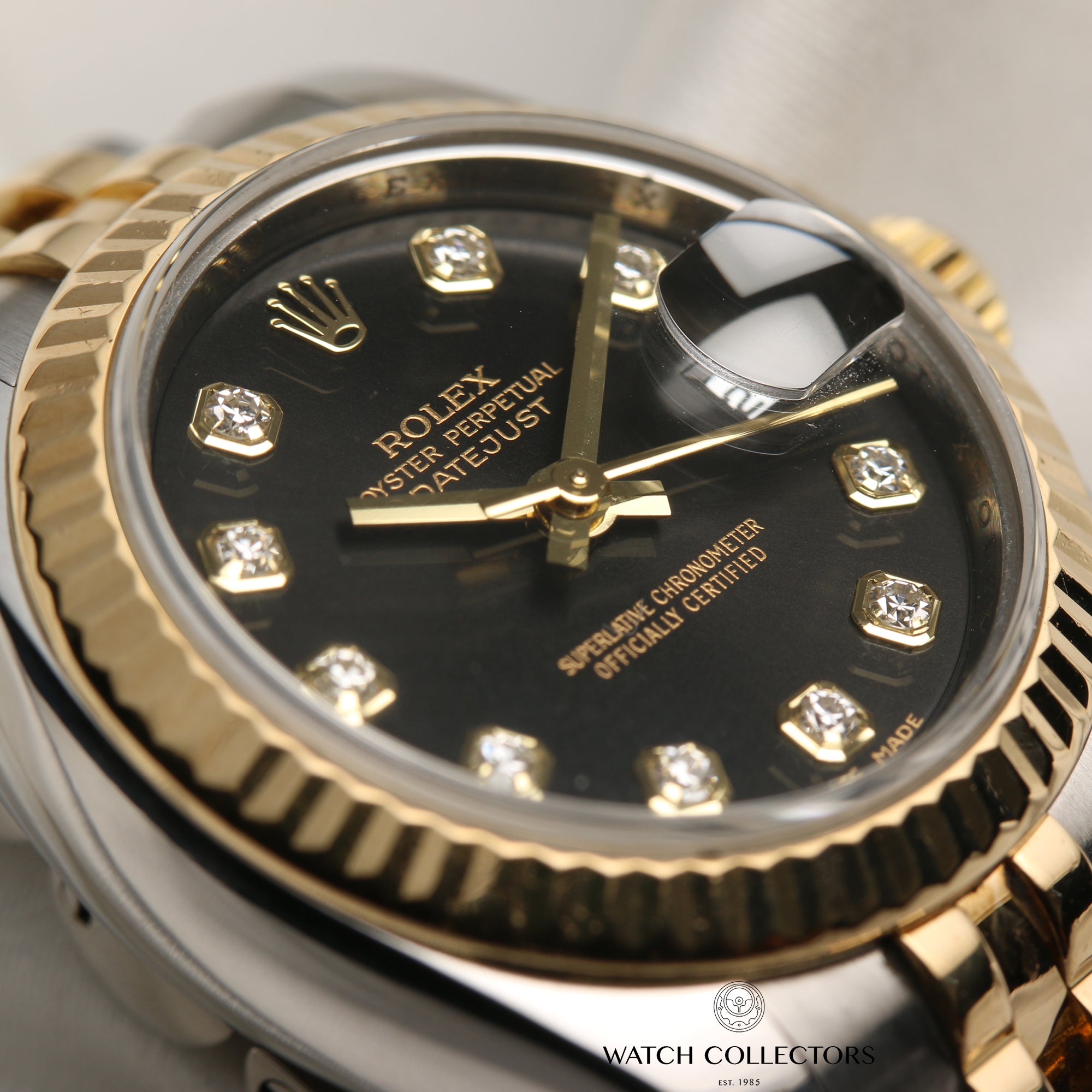 Rolex Lady DateJust 179173 Steel & Gold Diamond Dial Second Hand Watch Collectors 5