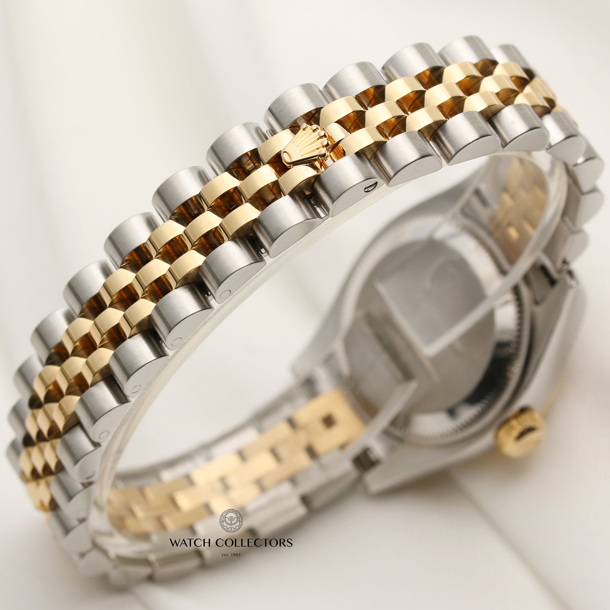 Rolex Lady DateJust 179173 Steel & Gold MOP Emerald Dial Second Hand Watch Collectors 6